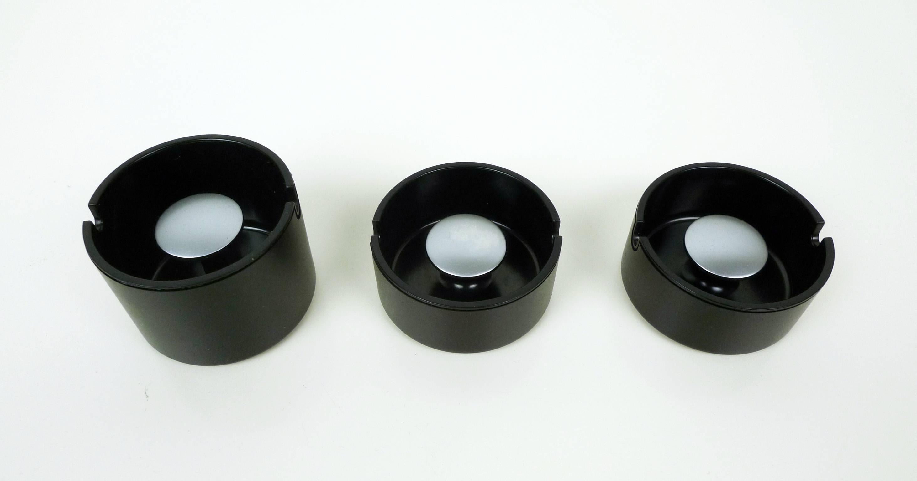 Irish Set of Three Ashtrays by Dieter Rams for Braun, 1970s