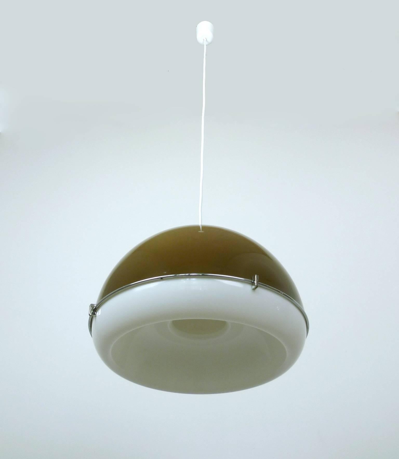 Space Age Ceiling Light with Bi-Colored Plastic Shade from Germany, 1970s