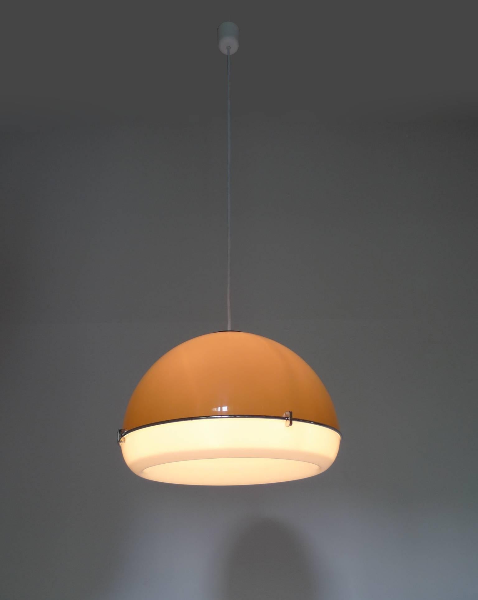 Ceiling Light with Bi-Colored Plastic Shade from Germany, 1970s 1