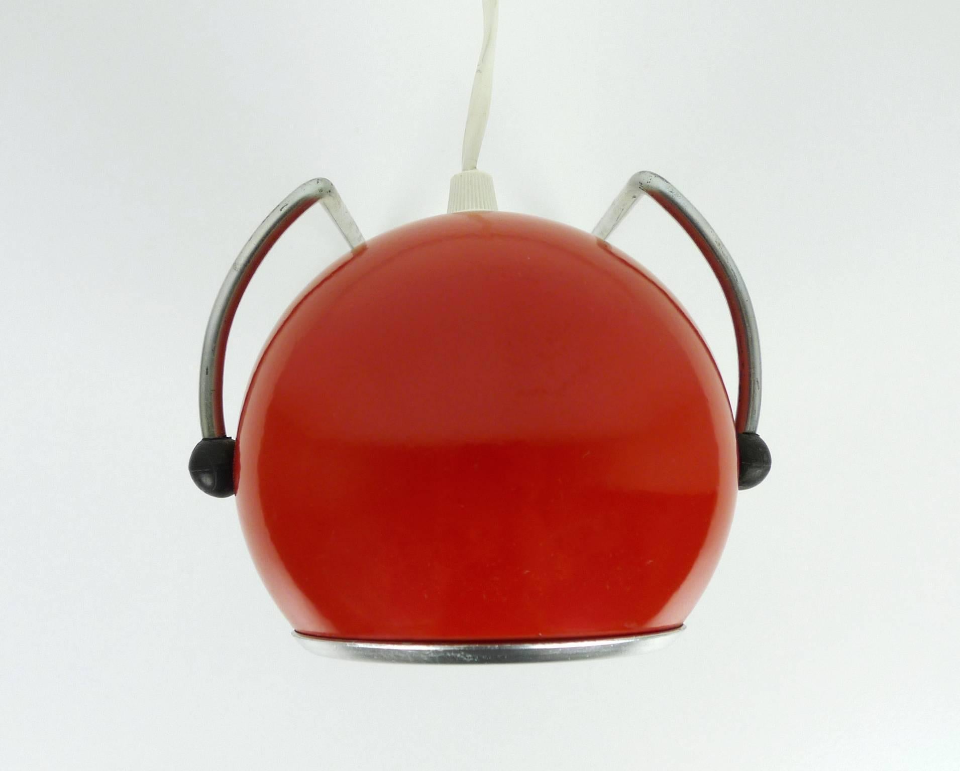 Pair of Red Nightstand Lamps from the 1960s, Germany 1