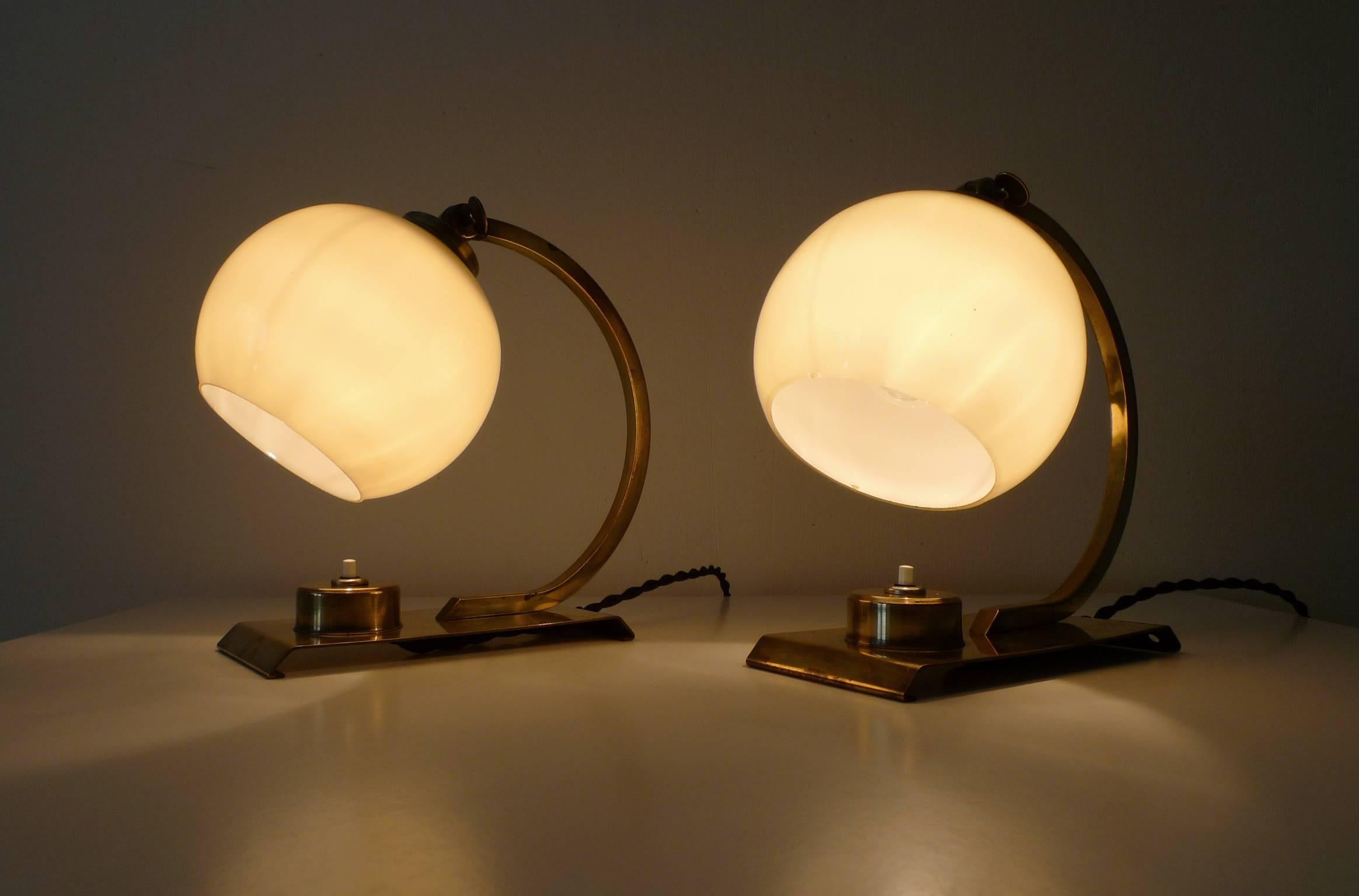 20th Century Pair of Art Deco Table Lamps from France, 1930s