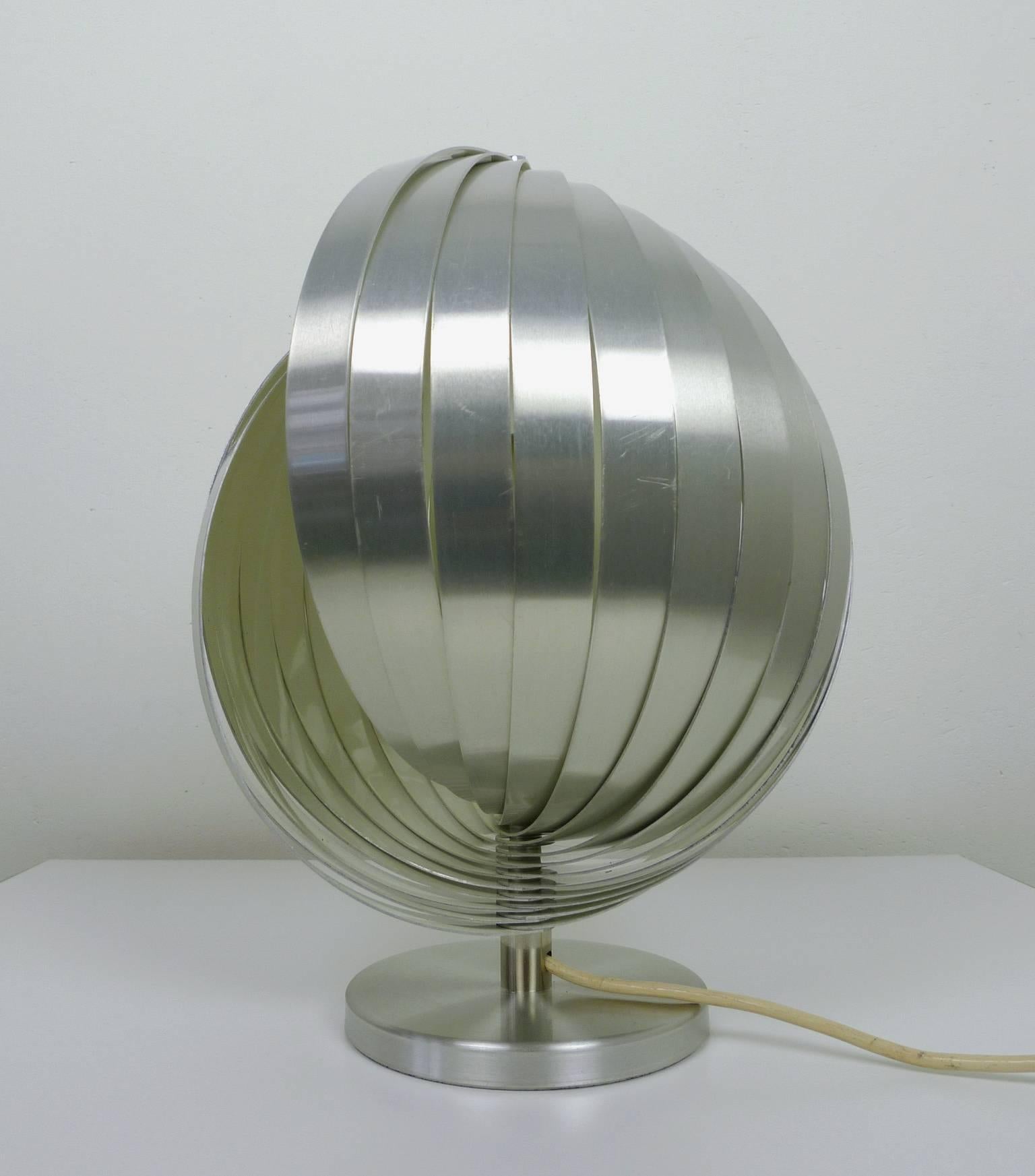 Space Age French Lamella Lamp by Henri Mathieu for Mathieu Lighting, 1970s For Sale
