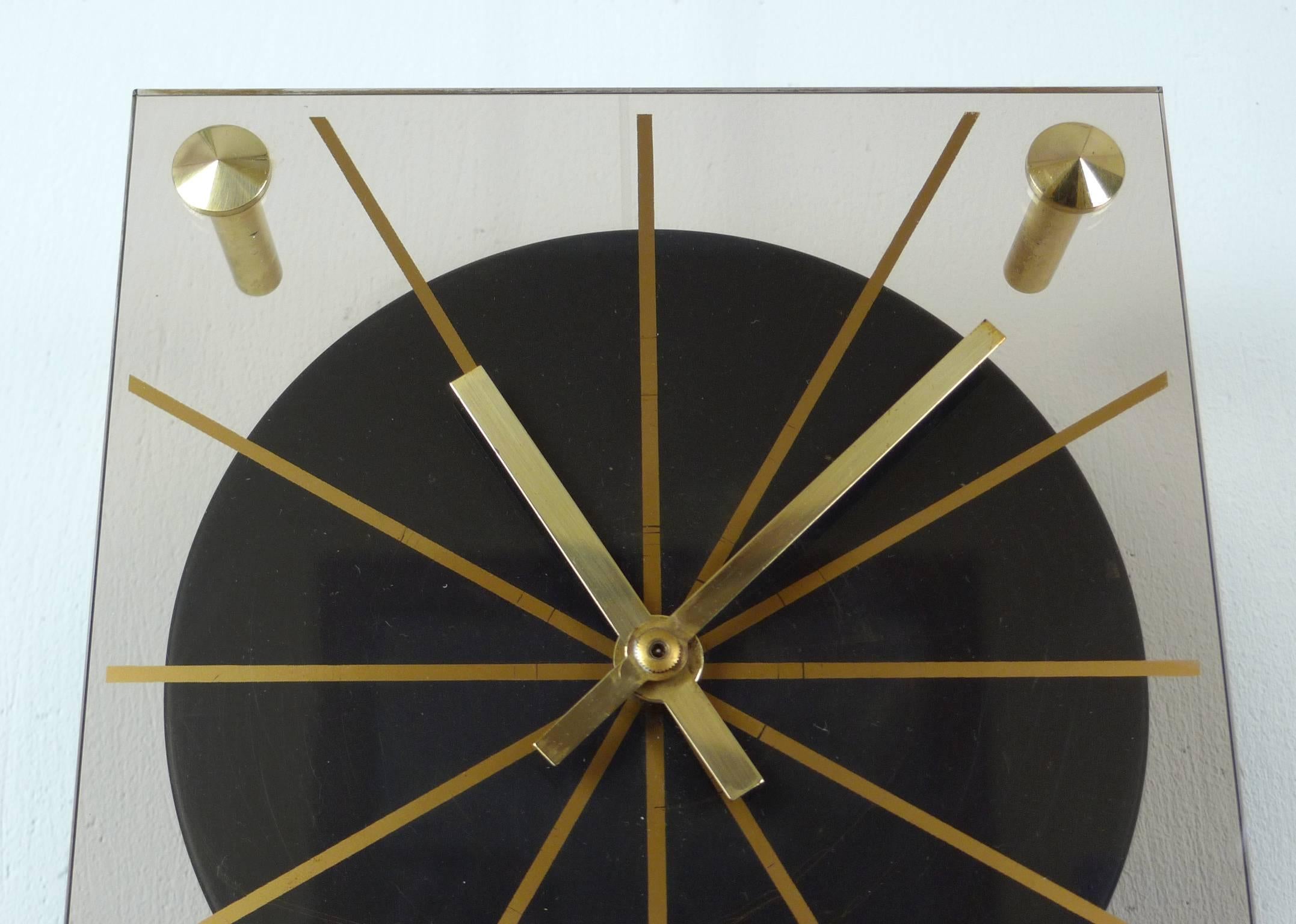 Mid-Century Modern German Plexiglass Wall Clock, 1960s