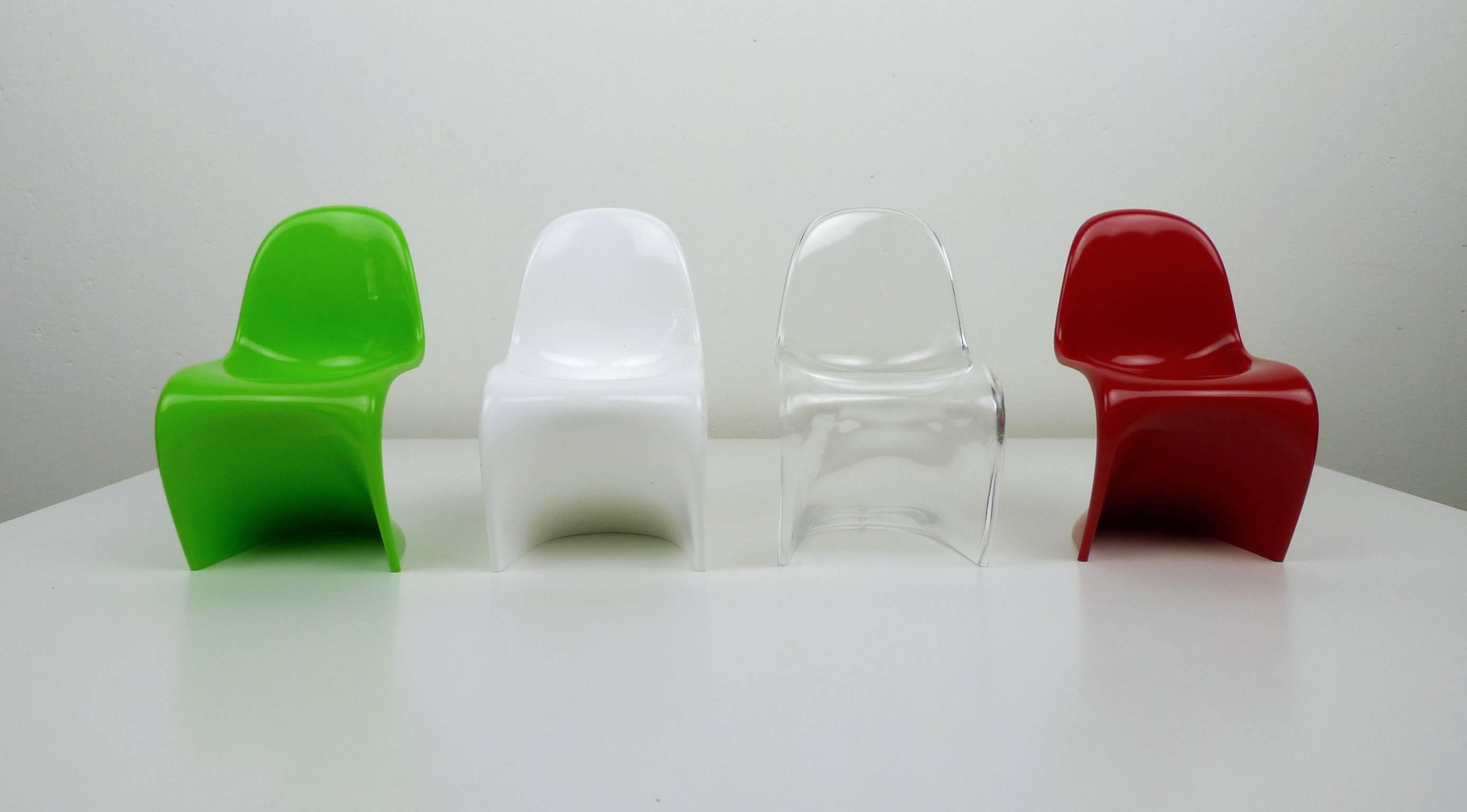 Space Age Set of Four Miniature Panton Chairs from Germany, 1970s For Sale