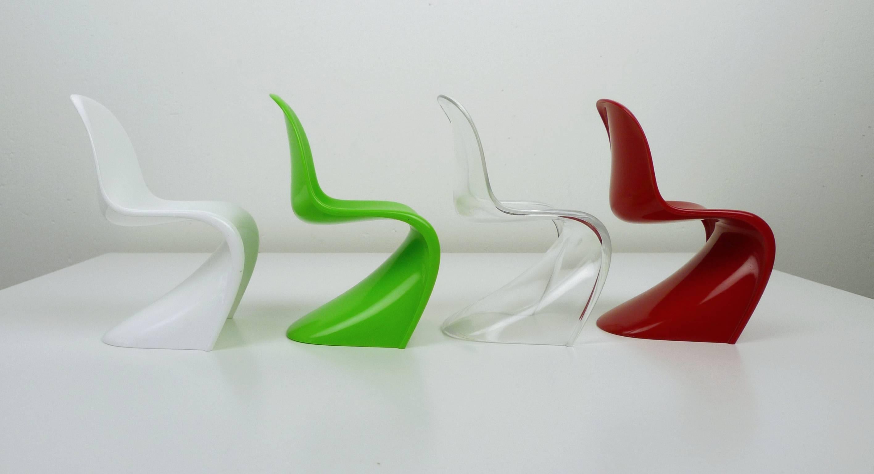 20th Century Set of Four Miniature Panton Chairs from Germany, 1970s For Sale