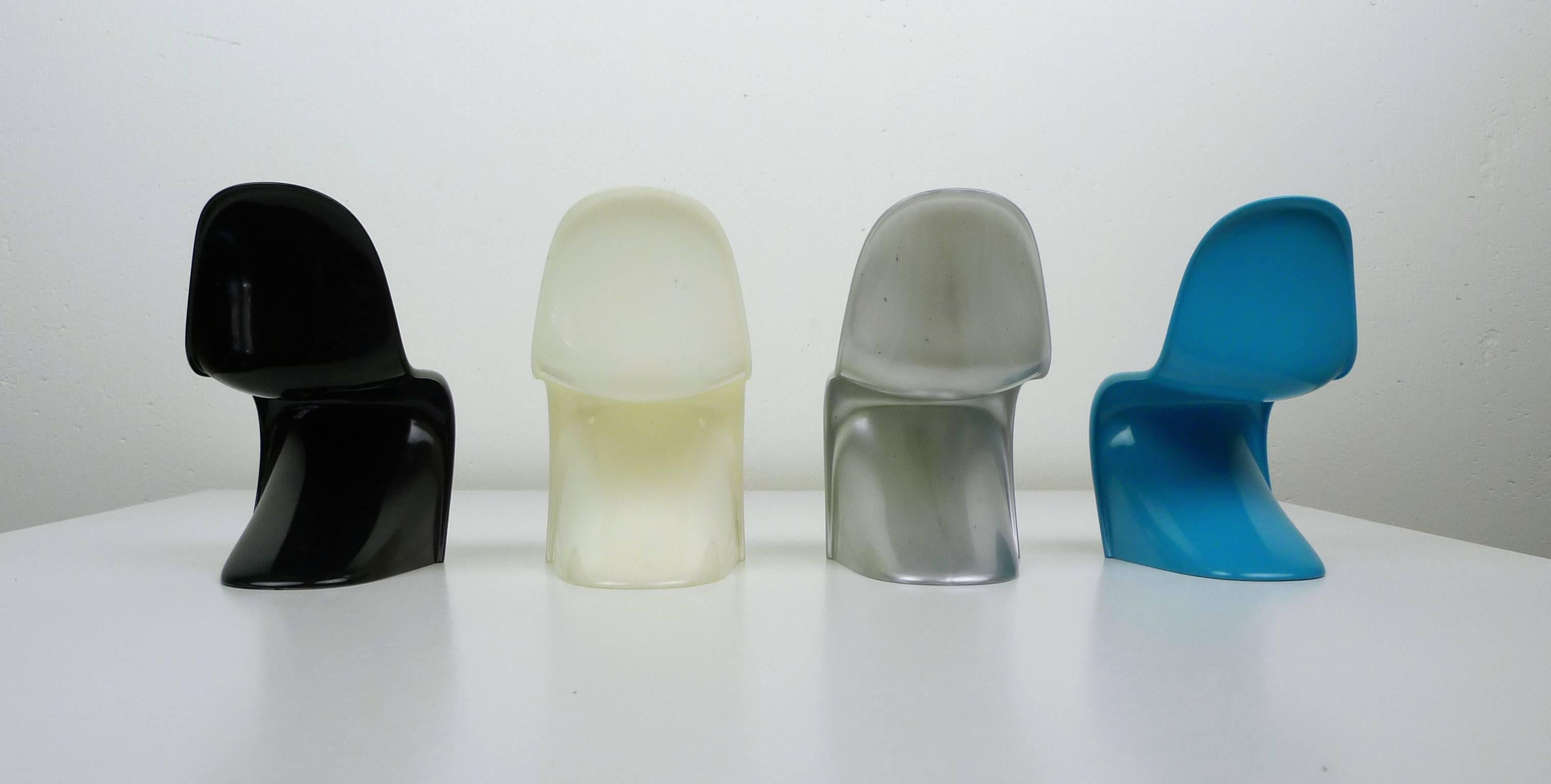 Space Age Set of Four Miniature Panton Chairs from Germany, 1970s For Sale