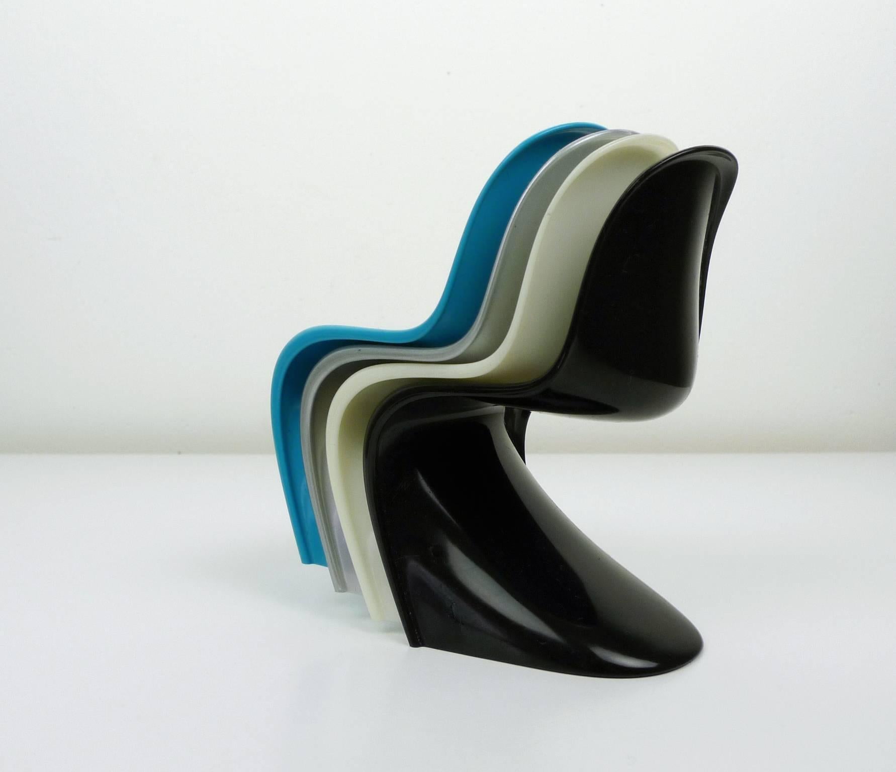 Set of Four Miniature Panton Chairs from Germany, 1970s For Sale 1