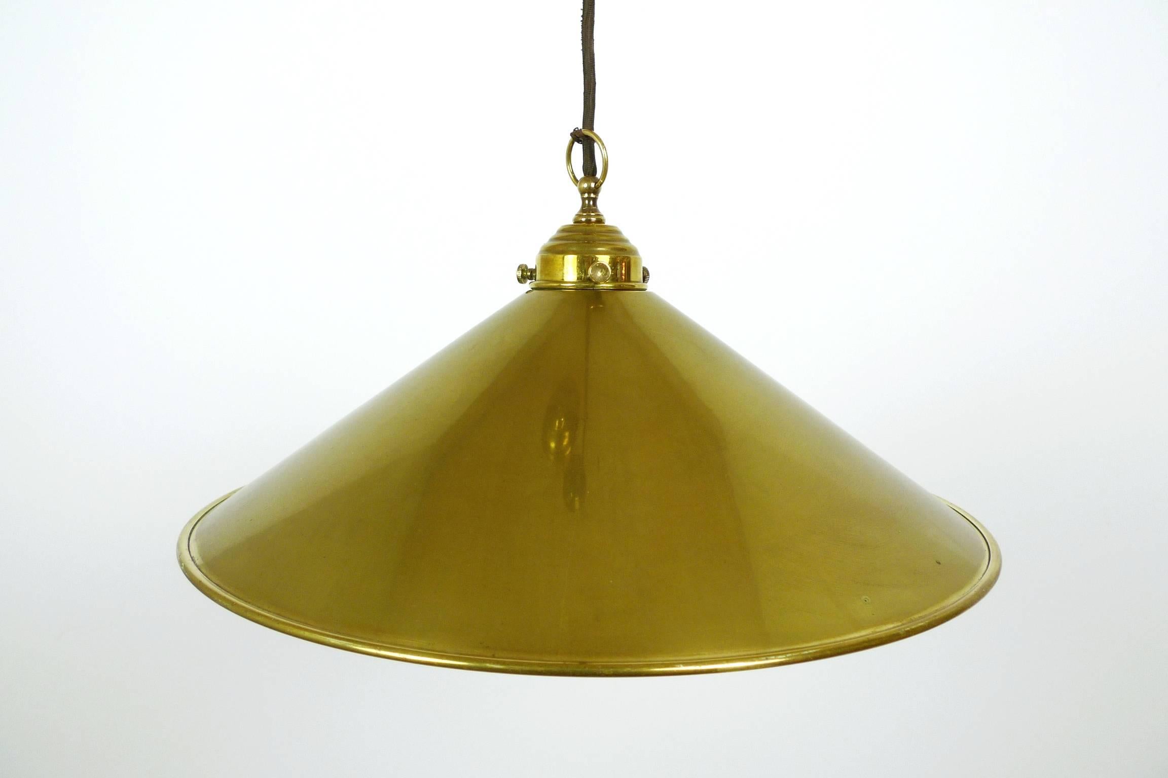German Brass Pulley Pendant from the 1950s 2
