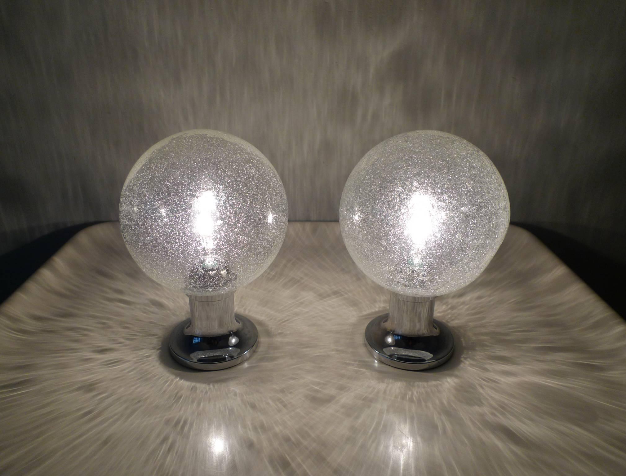 Metal Pair of Table Lamps by Egon Hillebrand for Hillebrand, Germany, 1960s