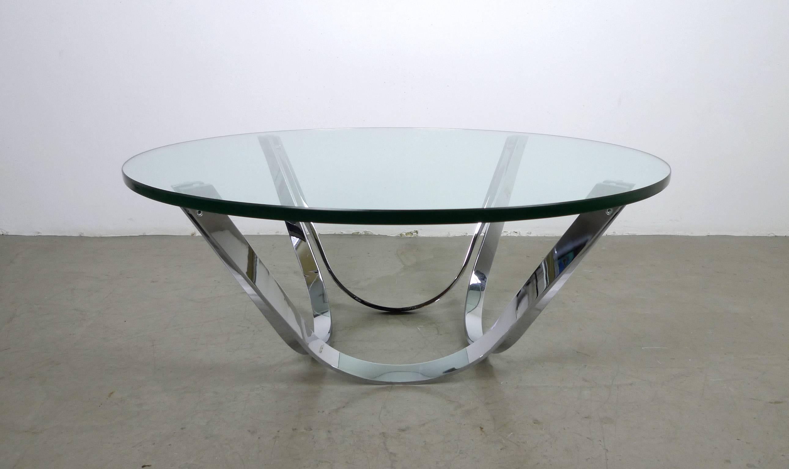 20th Century Glass Coffee Table by Tri-Mark, USA, 1970s