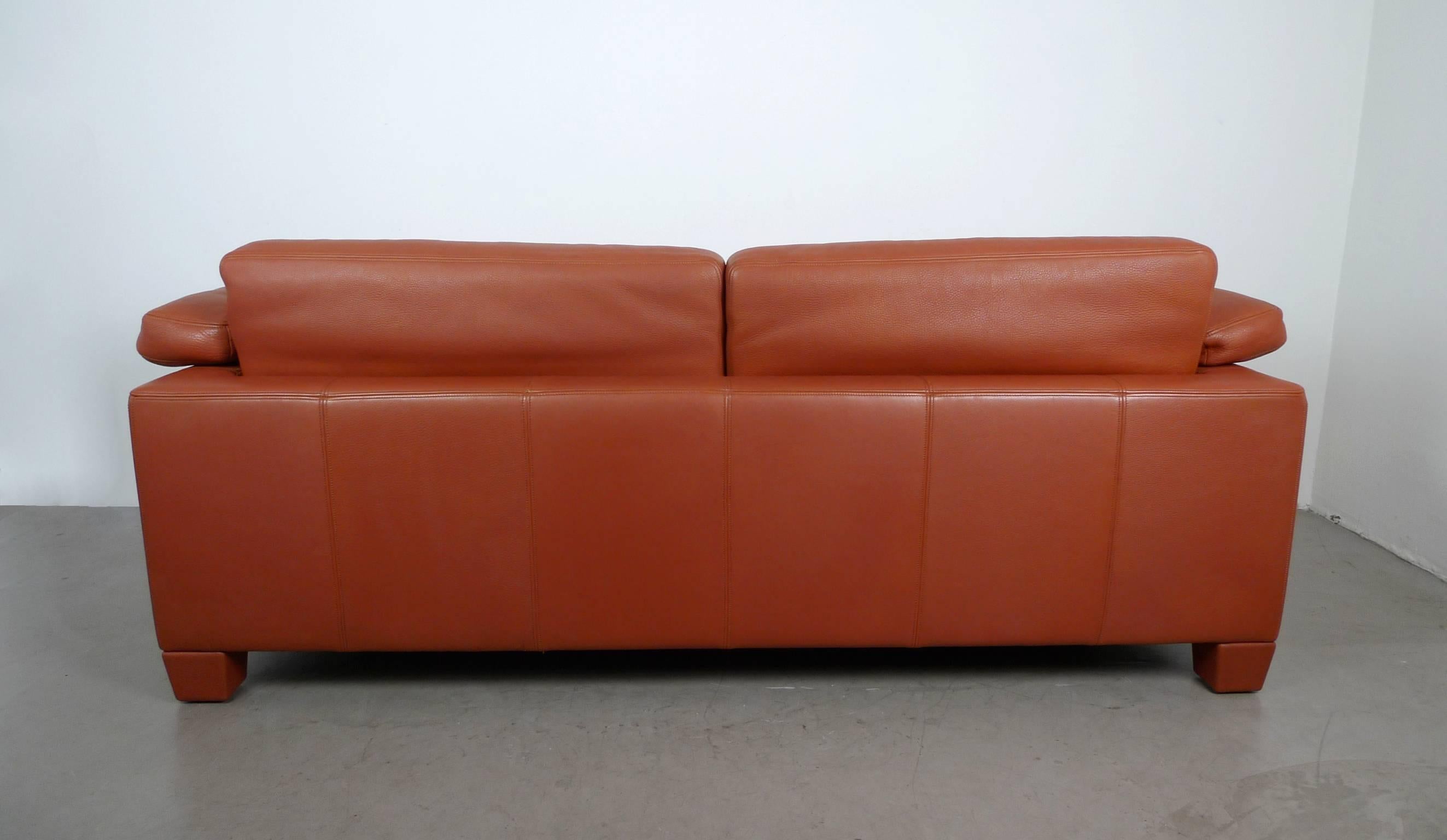 Cognac Leather DS-17 Sofa from De Sede, Switzerland, 1989 1