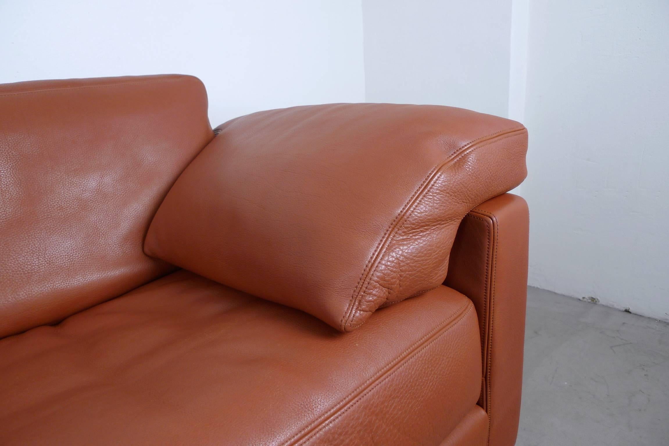 Cognac Leather DS-17 Sofa from De Sede, Switzerland, 1989 2