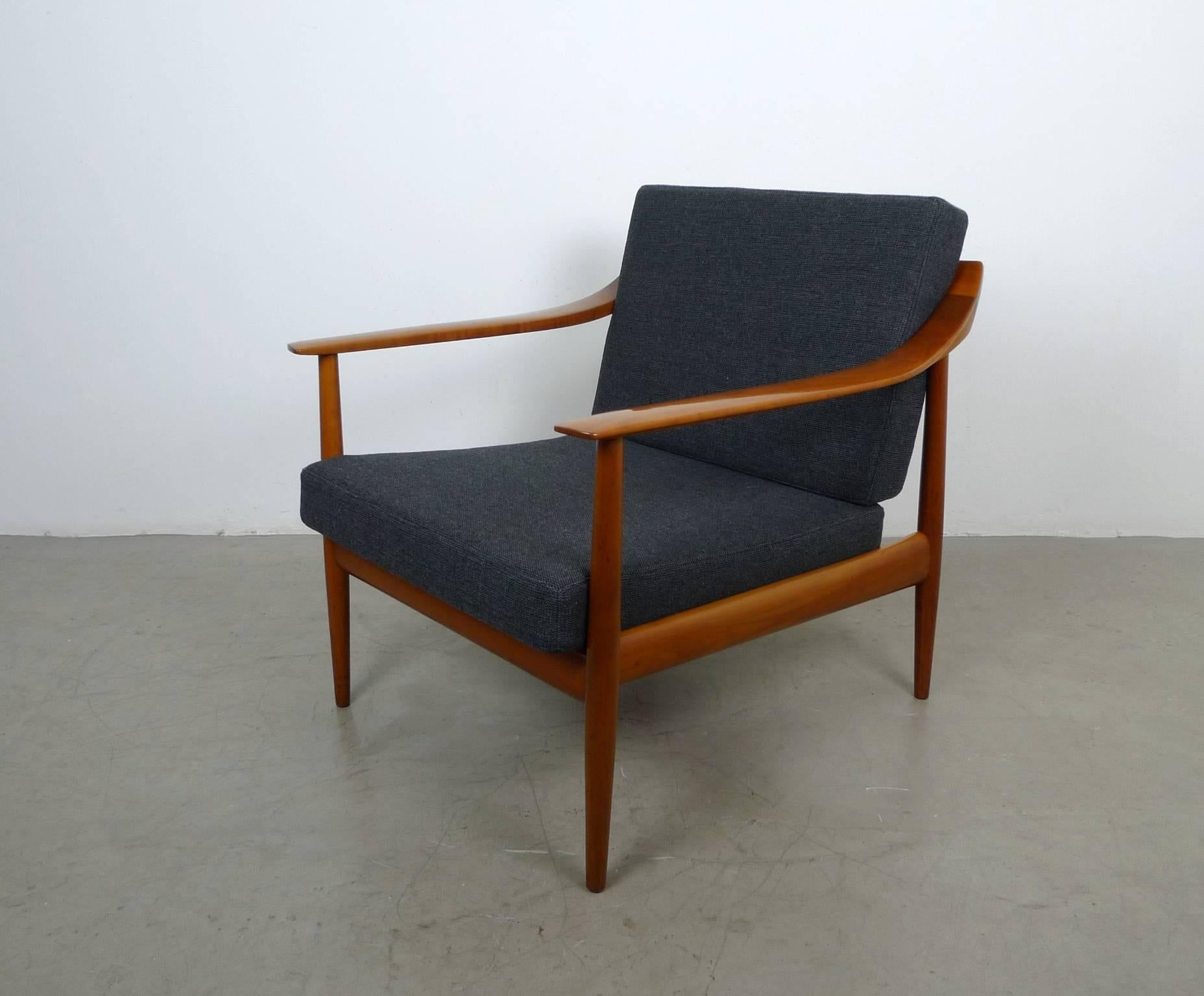 20th Century Armchair with Walnut Frame from Walter Knoll, Germany, 1950s