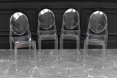 Set of Four Crystal Philippe Starck Victoria Ghost Chairs
