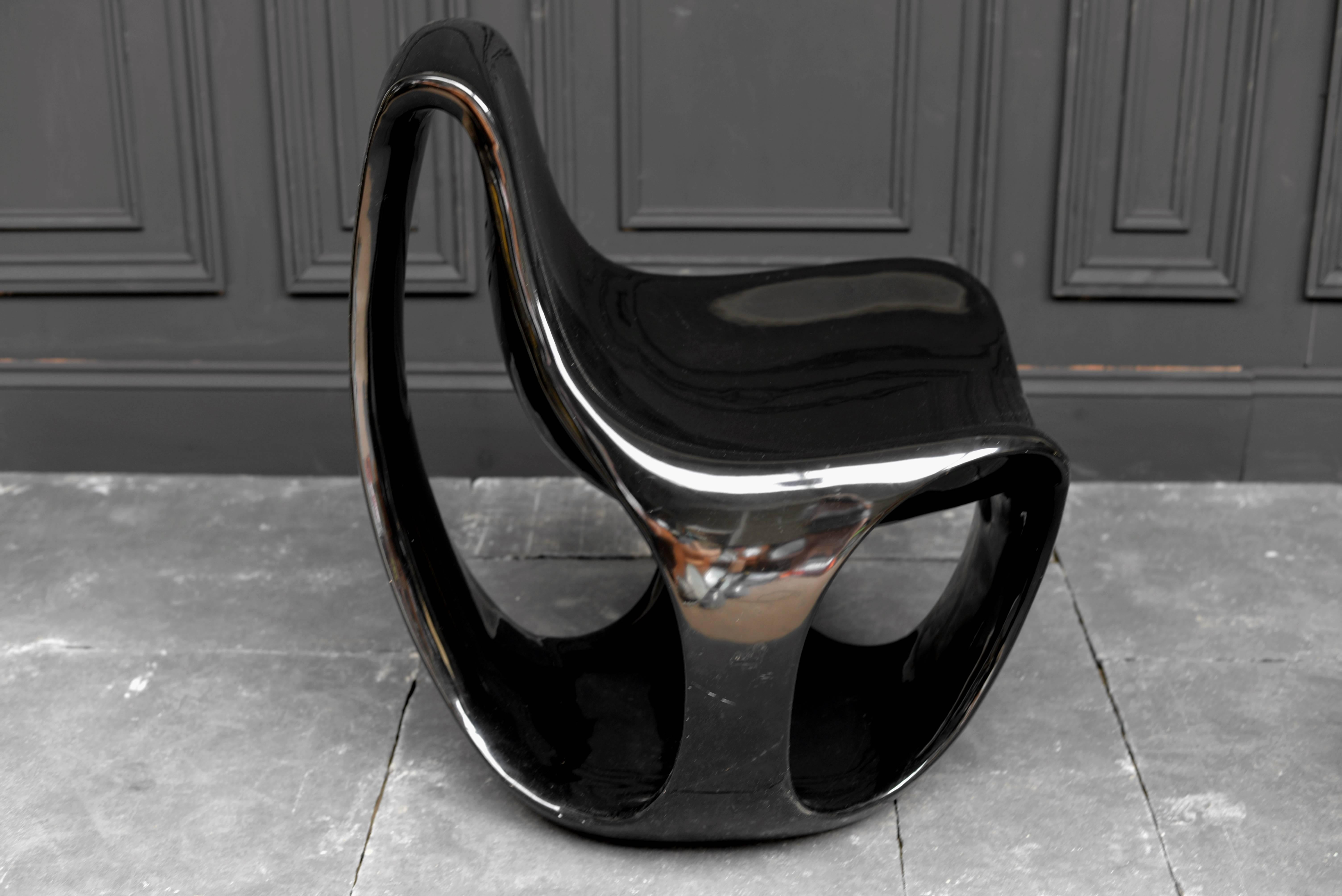 Danielle Quarante Albatros Chair 1969 in Black For Sale 3