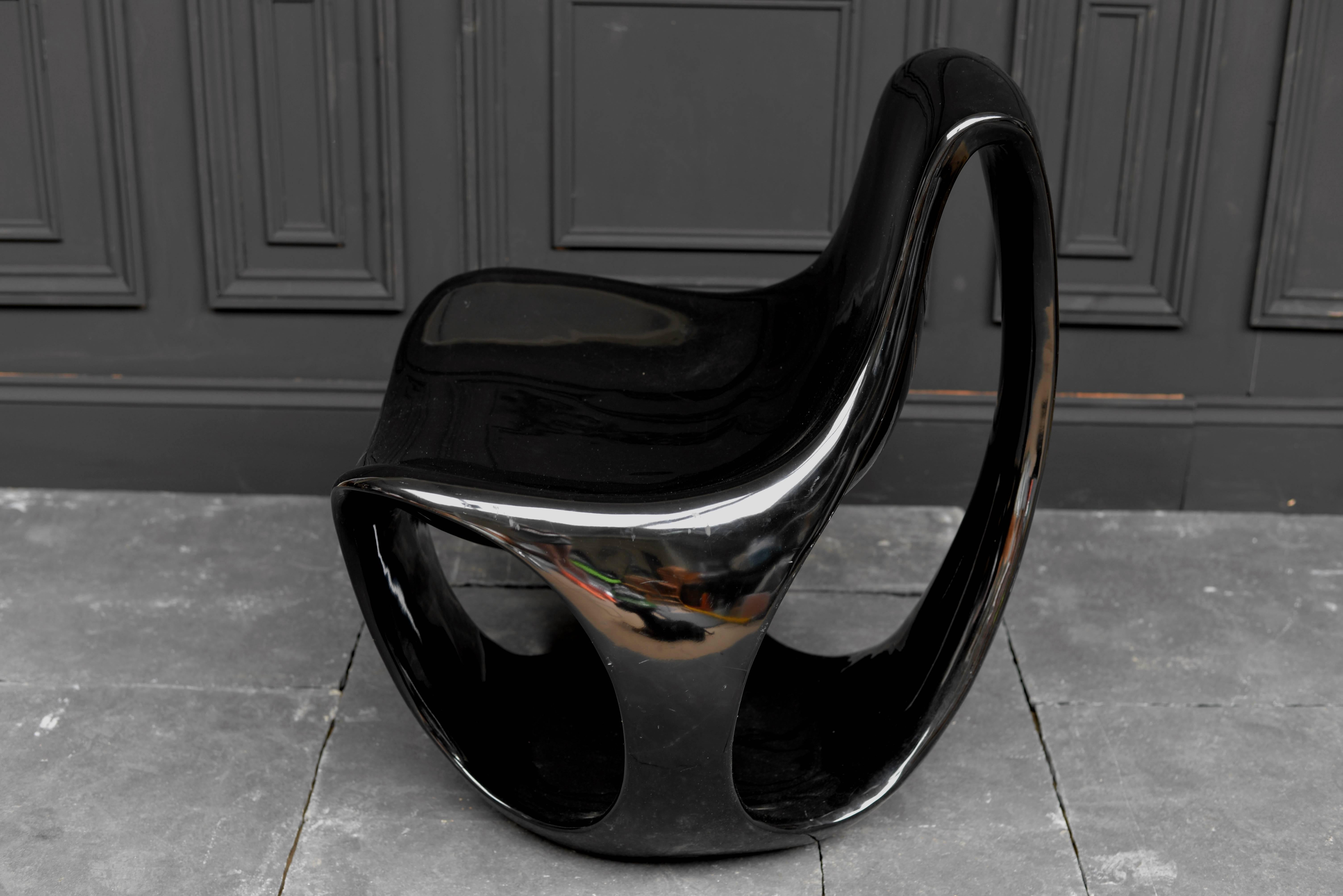 Danielle Quarante Albatros Chair 1969 in Black For Sale 5