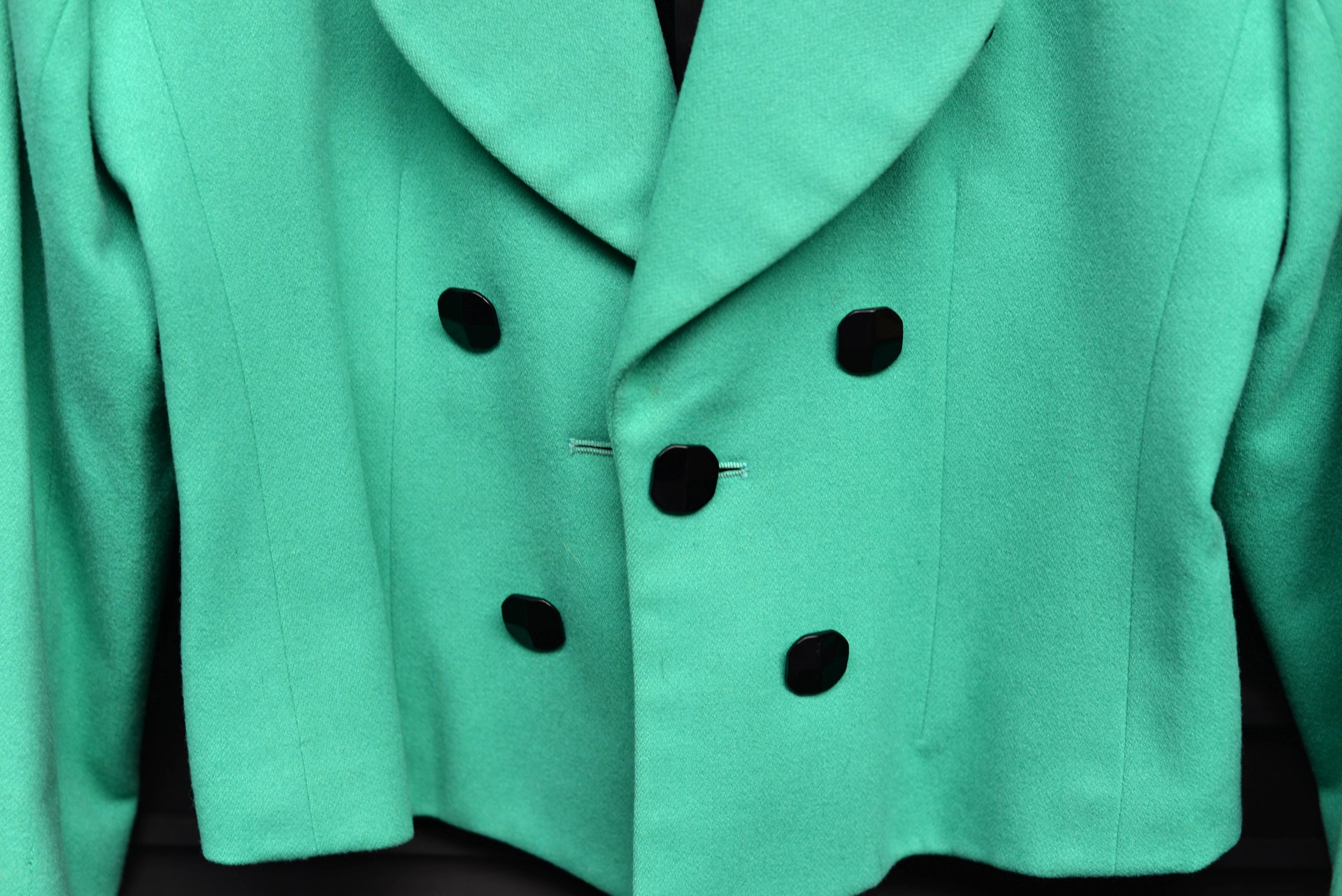 20th Century Yves Saint Laurent 100% Wool Woman Jacket Tag Size 42 For Sale