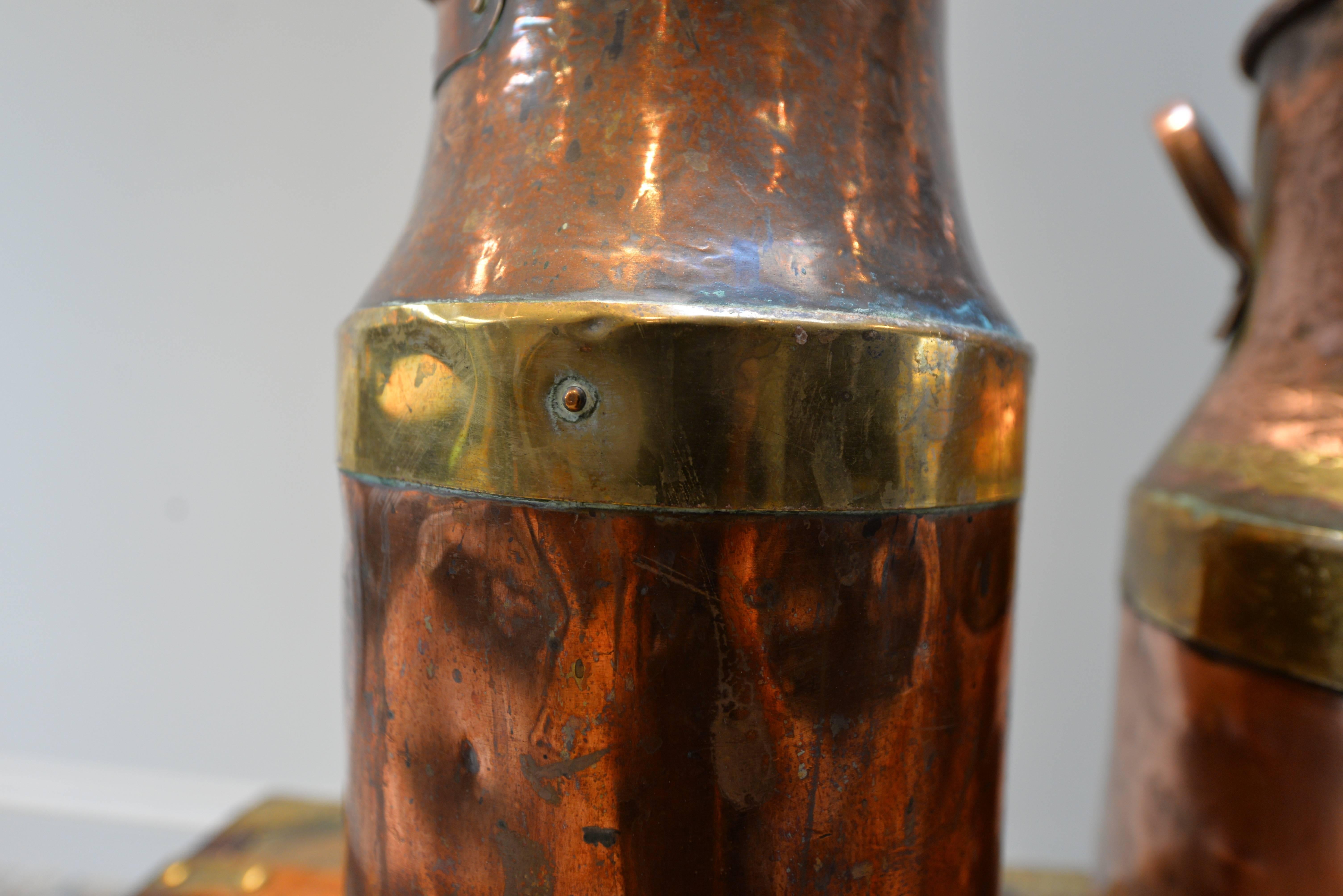 19th Century French Copper Milk Churn For Sale 1