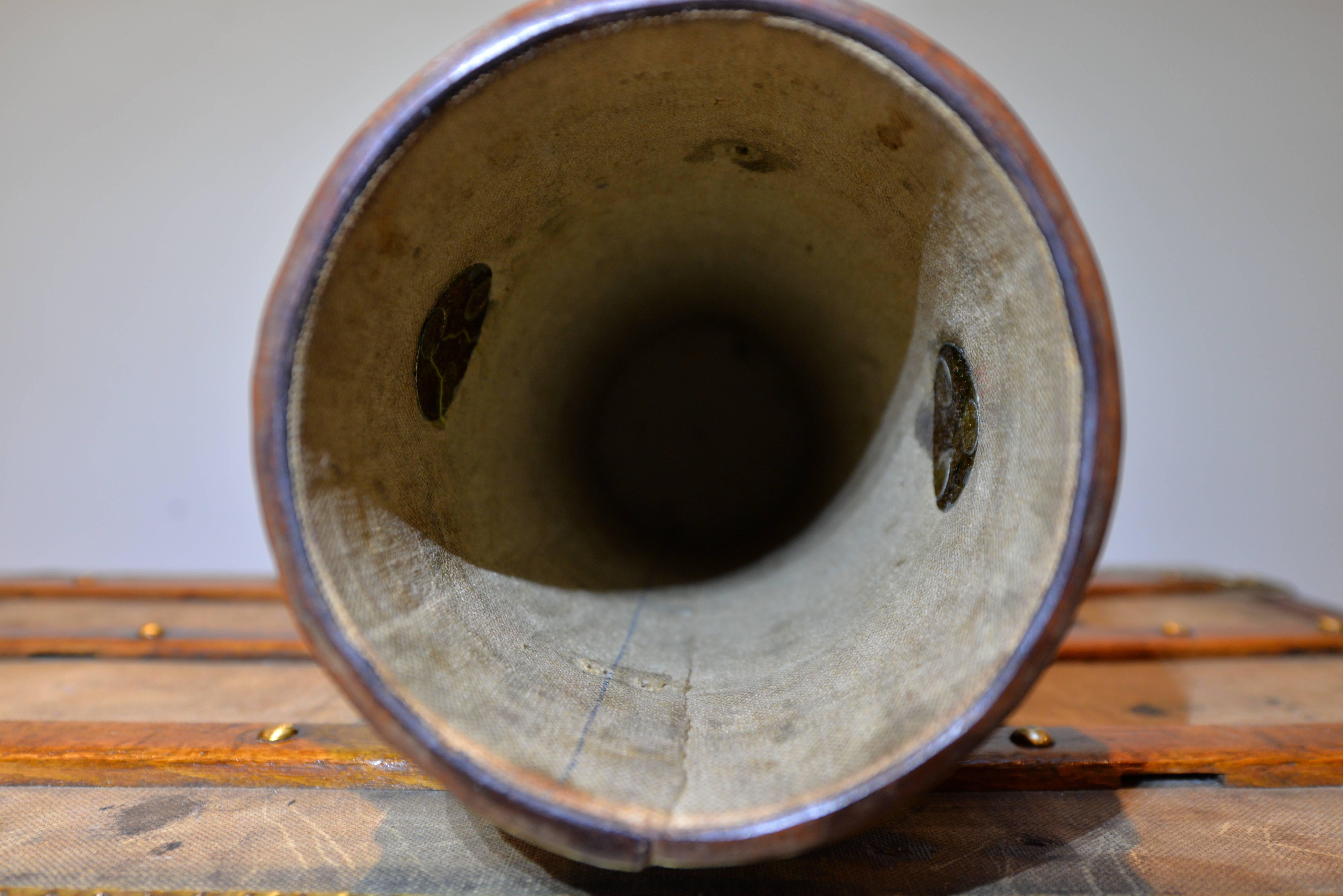 20th Century British Naval Leather Artillery Shell Carrier 3