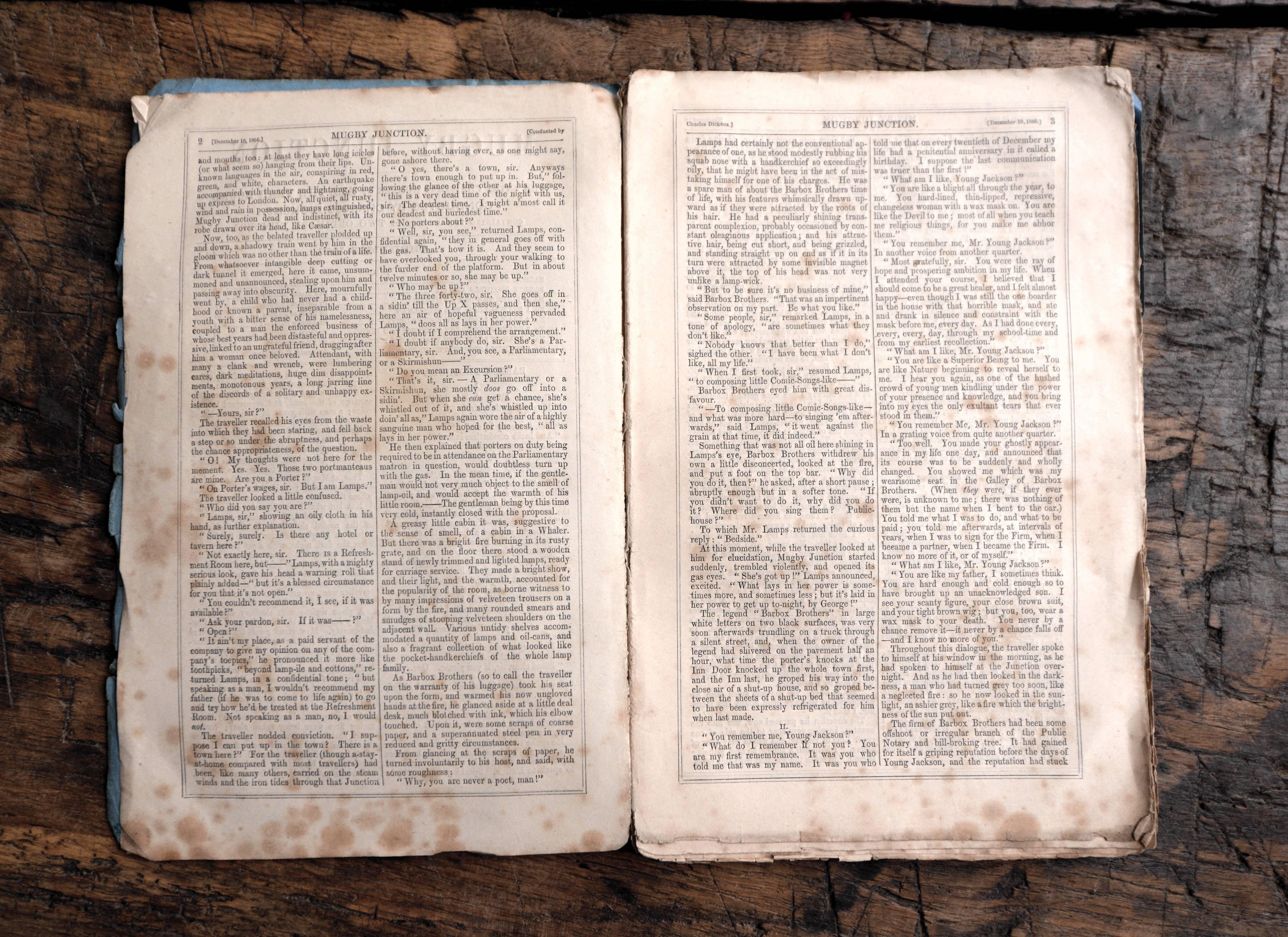 Mugby Junction, All The Year Around, Extra Christmas Number Charles Dickens 1866 In Distressed Condition For Sale In London, GB