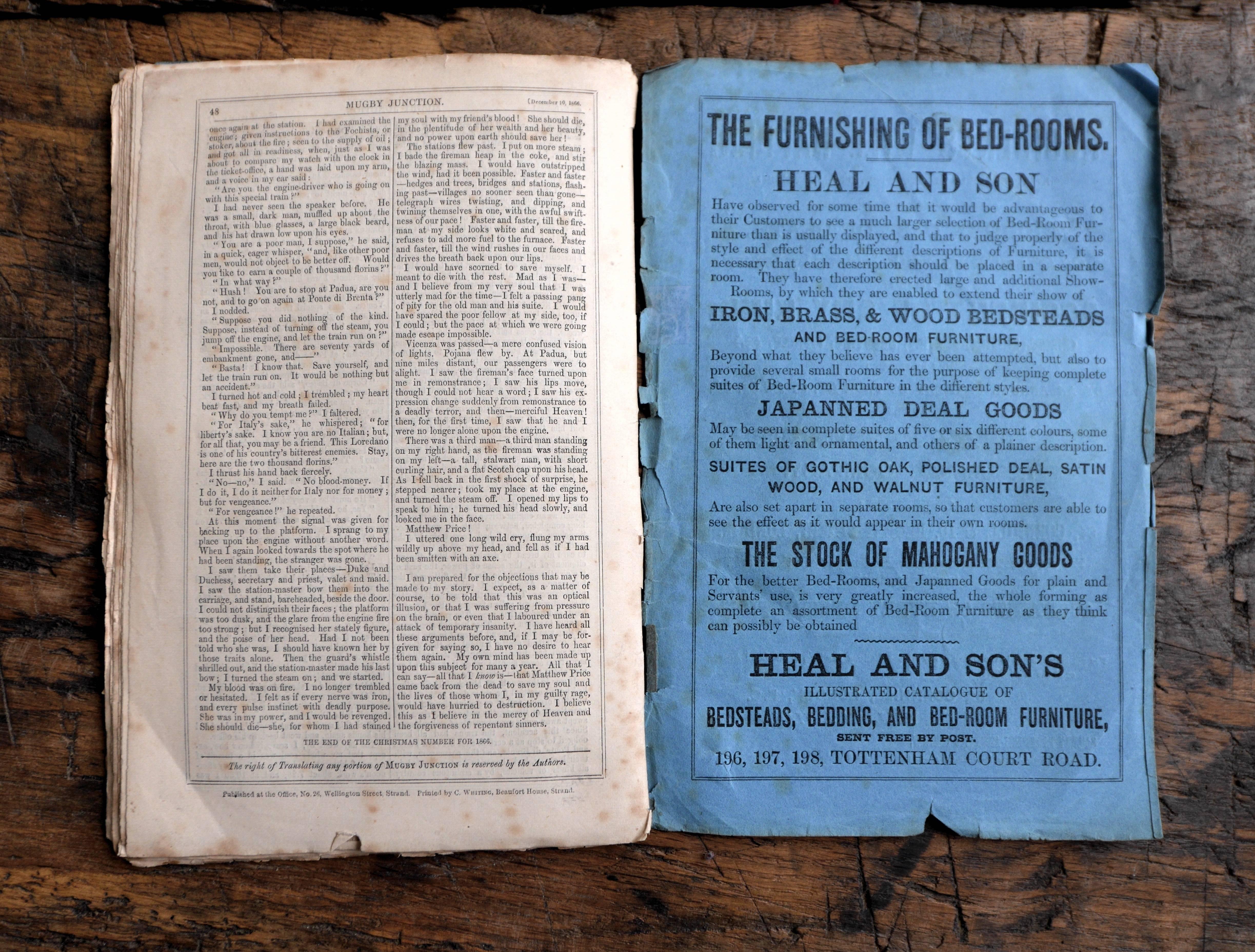 Mid-19th Century Mugby Junction, All The Year Around, Extra Christmas Number Charles Dickens 1866 For Sale