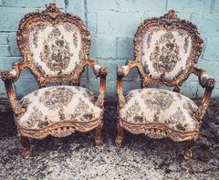 19th Century Boudoir French Bergere/ Lounge Chairs