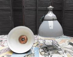 Large Grey Industrial Pendants