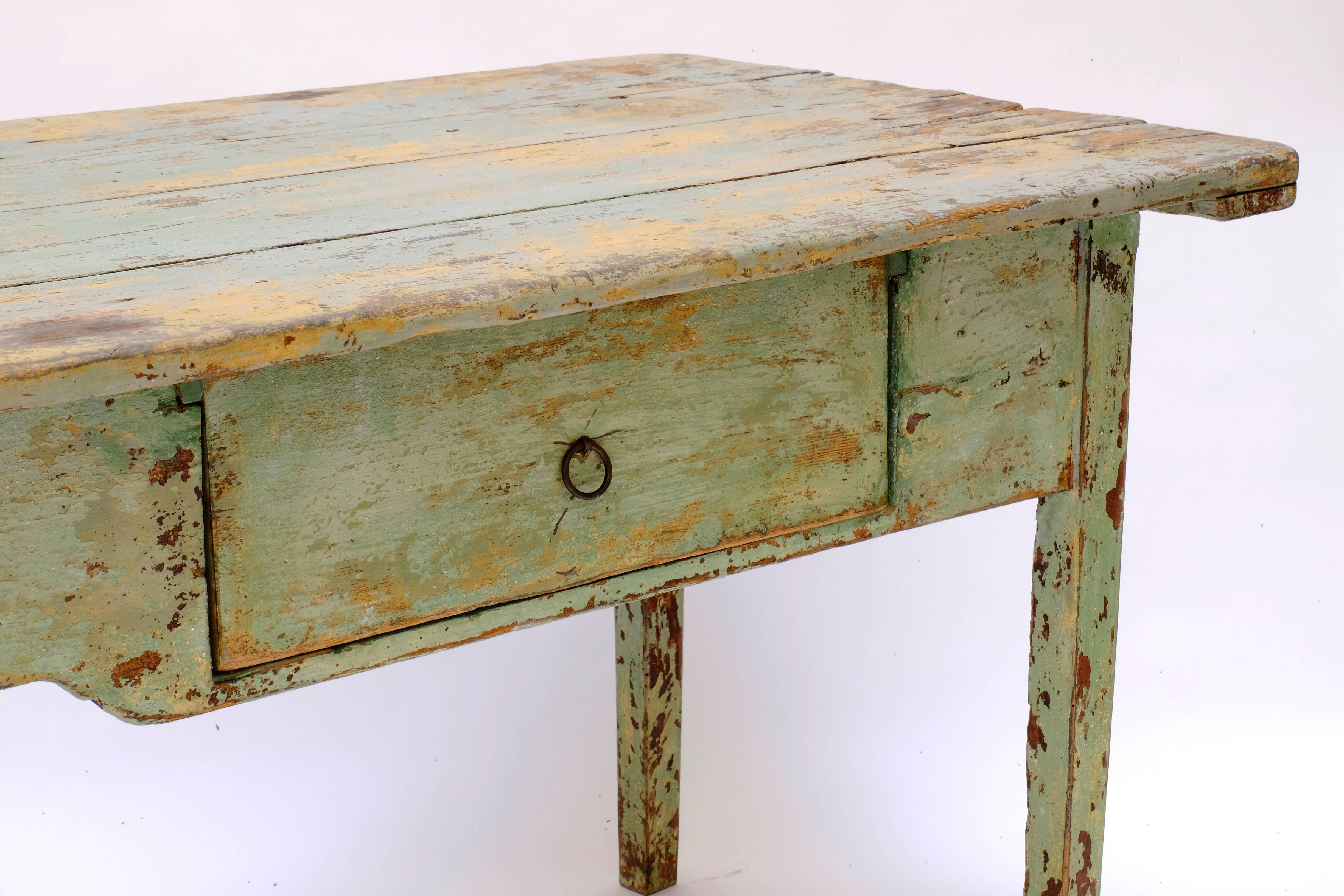 Painted Early 19th Century Italian Farm Table For Sale