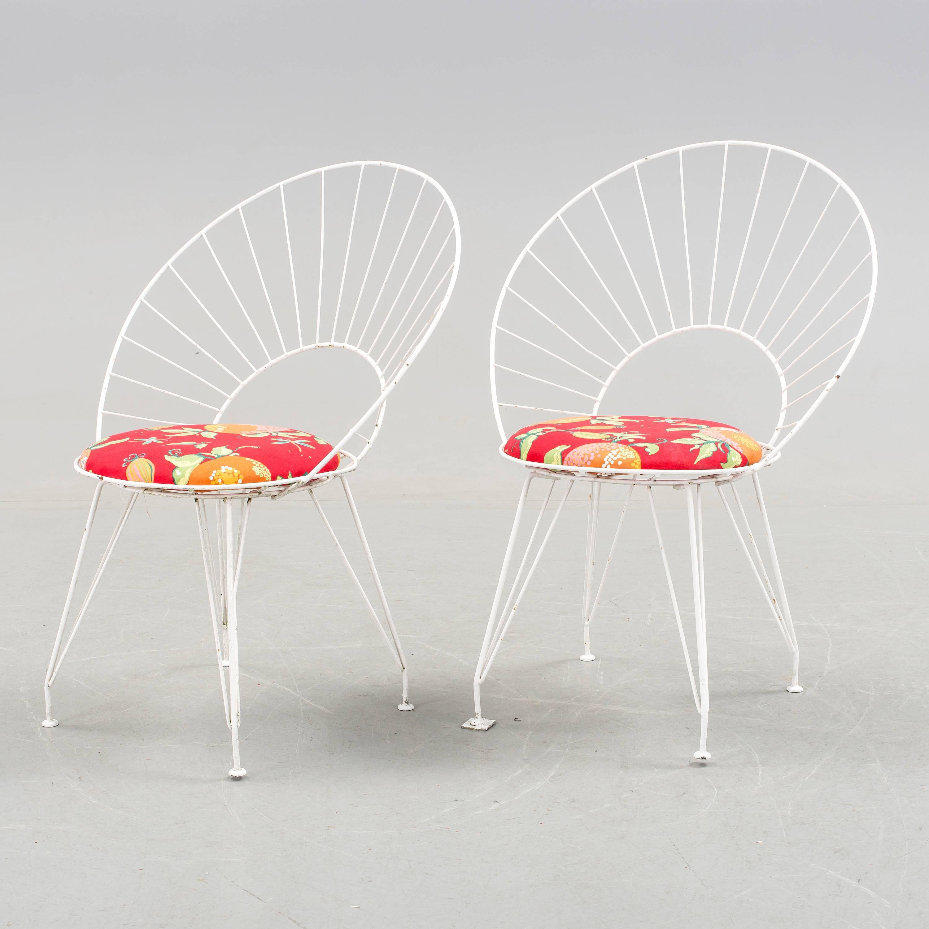 Scandinavian Modern Set of Six 'Desiree' Garden Chairs by Ingve Ekström For Sale