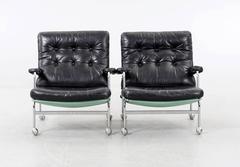 Bruno Mathsson Pair of Karin Easy Chairs by DUX in Sweden