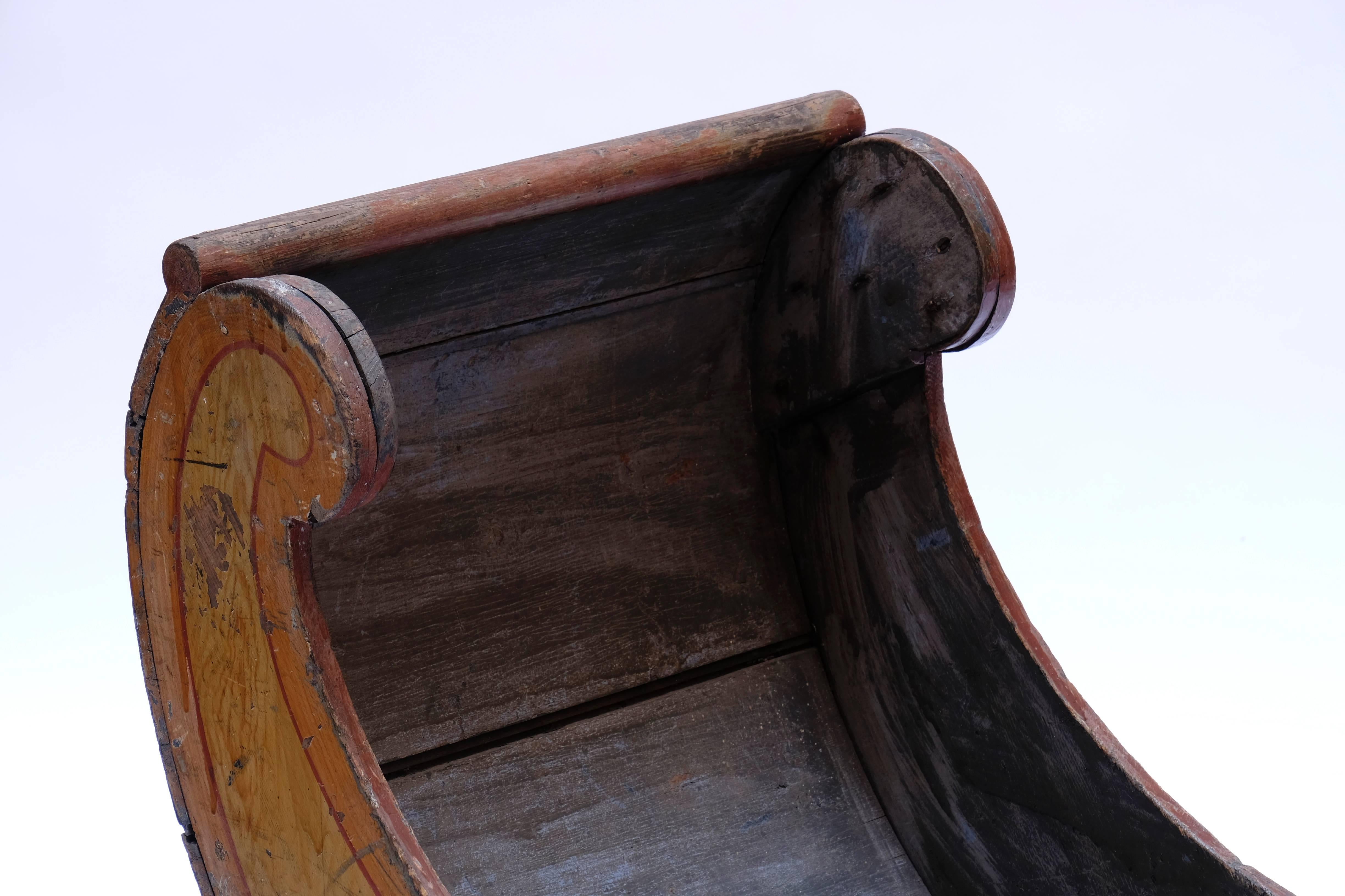 18th Century Wooden Dutch Sled In Good Condition For Sale In Madrid, ES