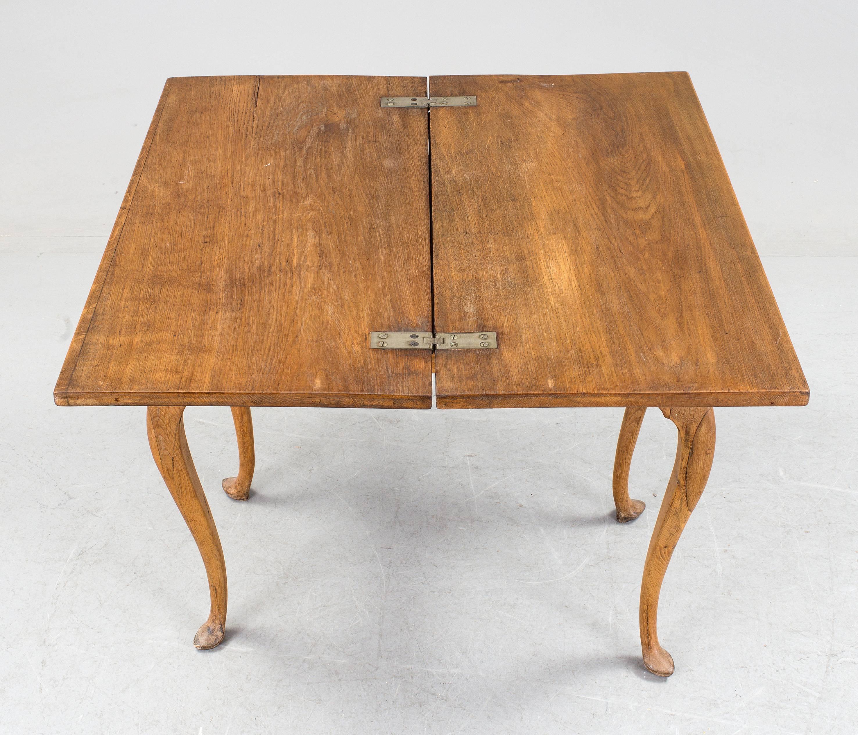 18th Century Swedish Rococo Card Table 1