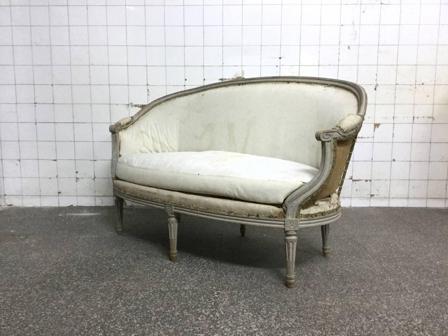 19th Century French Louis XVI Canape For Sale