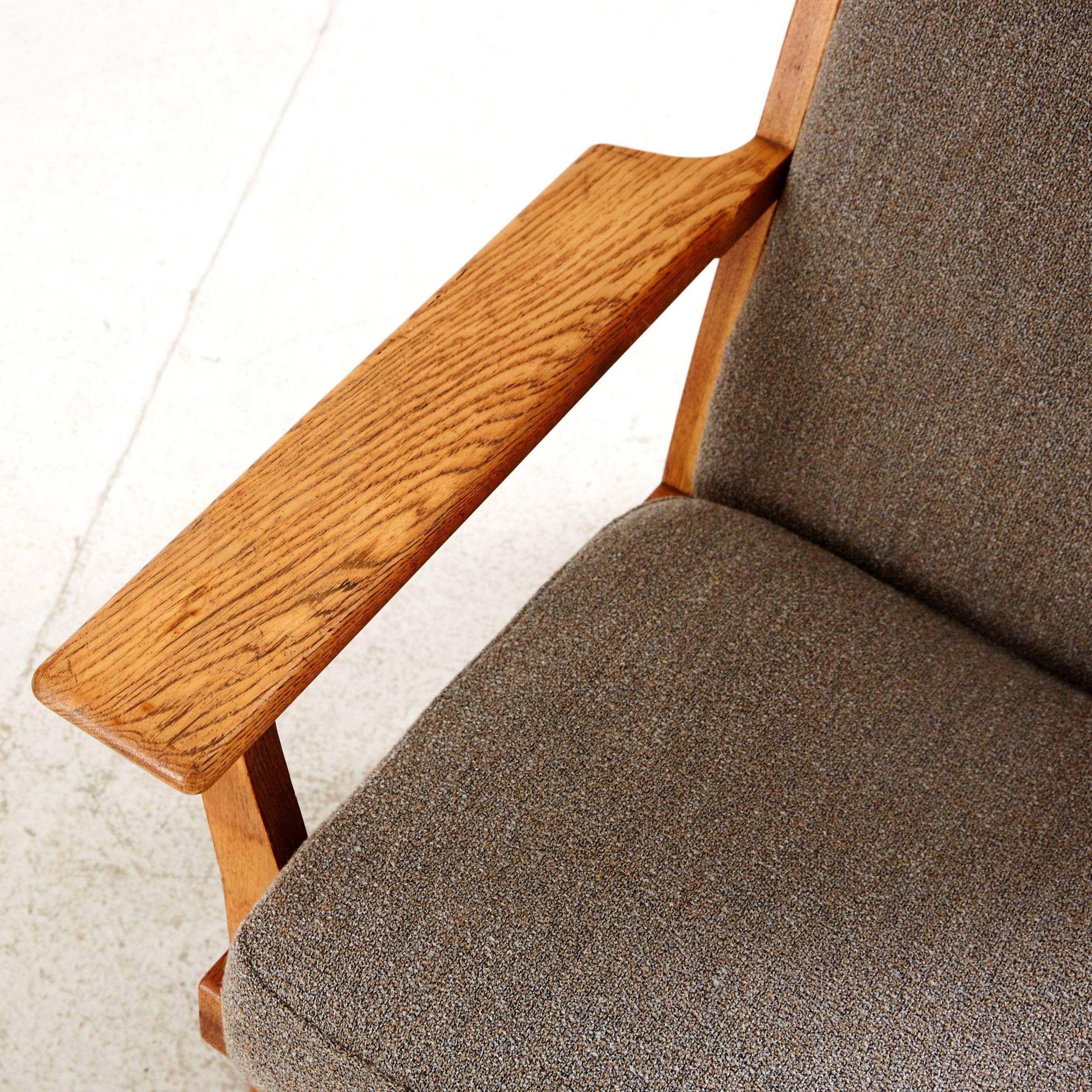 Danish Hans Wegner High Back Lounge Chair by GETAMA For Sale