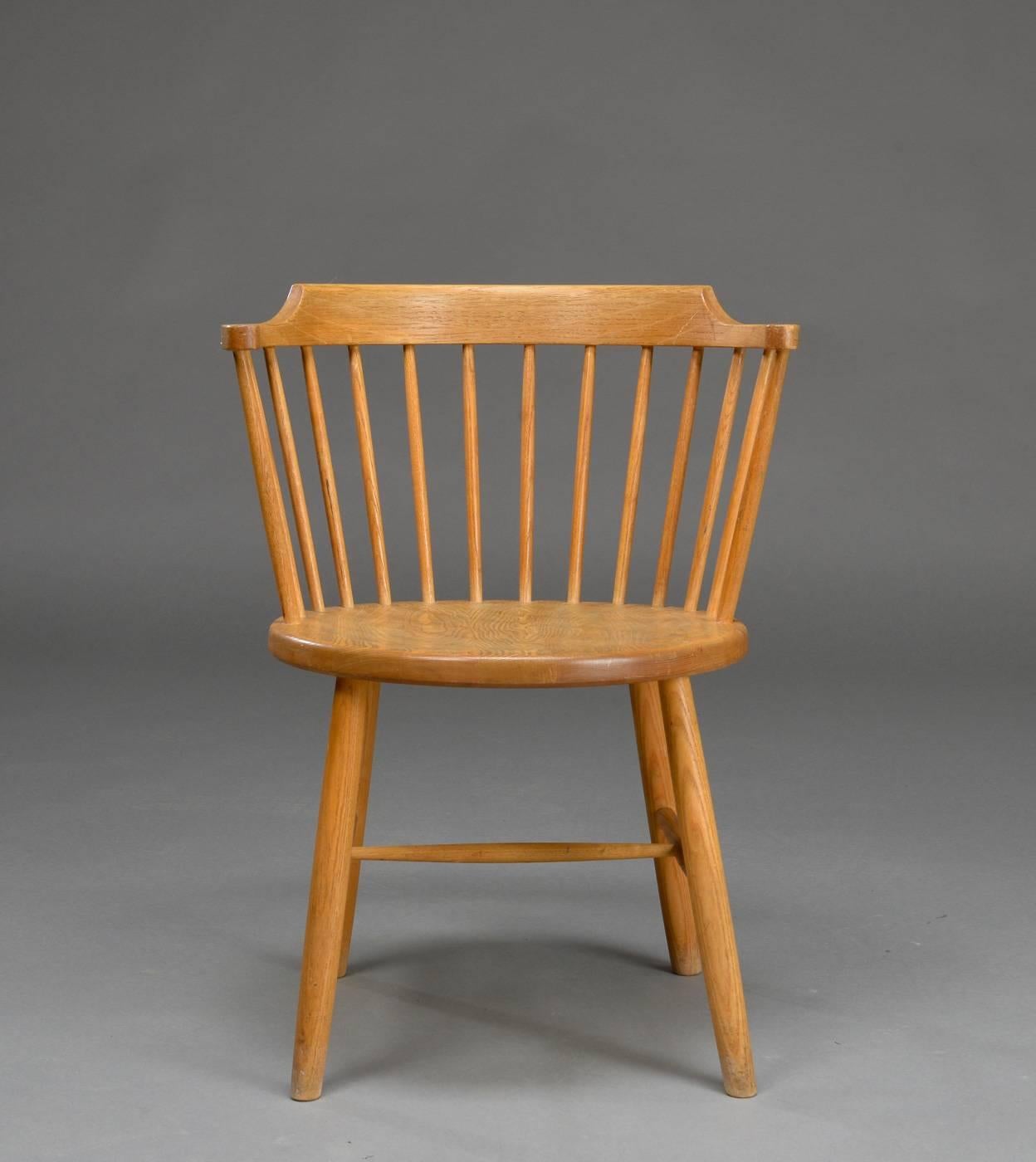 20th Century Oak Chair Model 3249 by Børge Mogensen For Sale