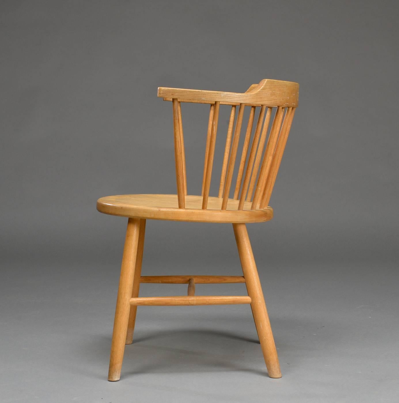 Oak Chair Model 3249 by Børge Mogensen In Excellent Condition For Sale In Madrid, ES