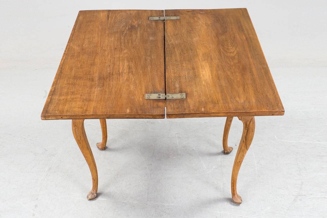 Wood Rococo Game Table, Swedish, 18th Century