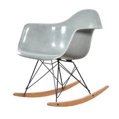 Retro Eames Sea Foam Green RAR Herman Miller USA 'Zenith' Rocking Chair