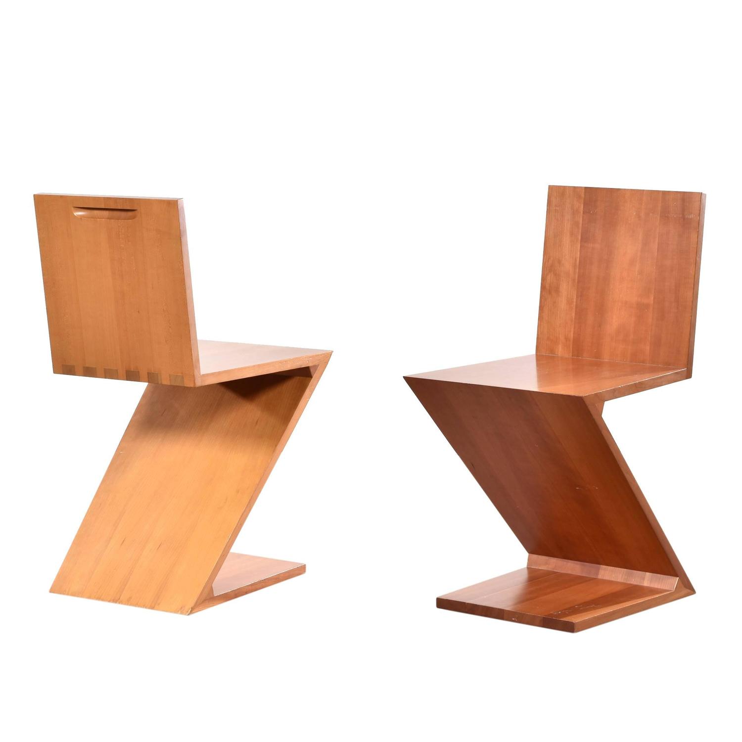 Gerrit Rietveld Zig Zag Chairs for Cassina at 1stdibs