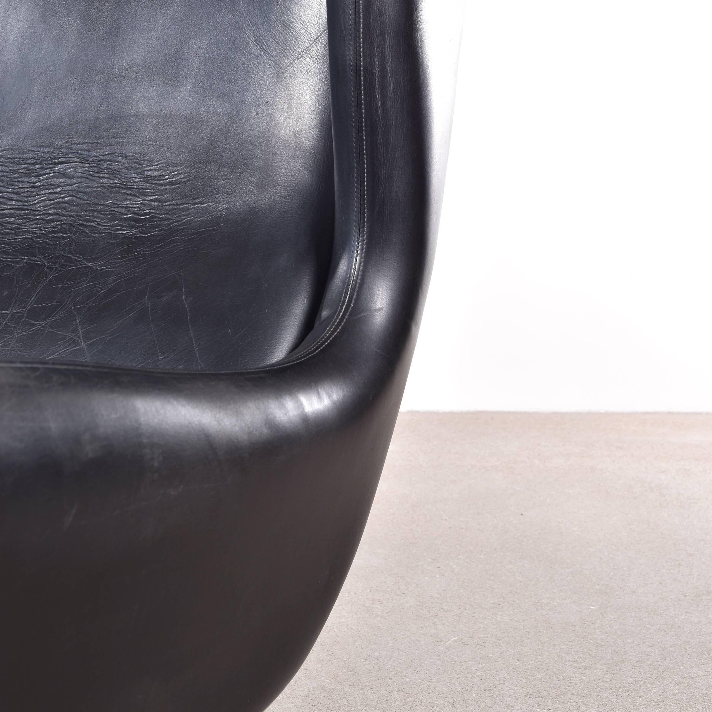 Leather Illum Wikkelsø Model 110 Lounge Chair for Søren Willadsen
