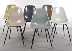 Set of Six Eames DSX Dining Chairs for Herman Miller