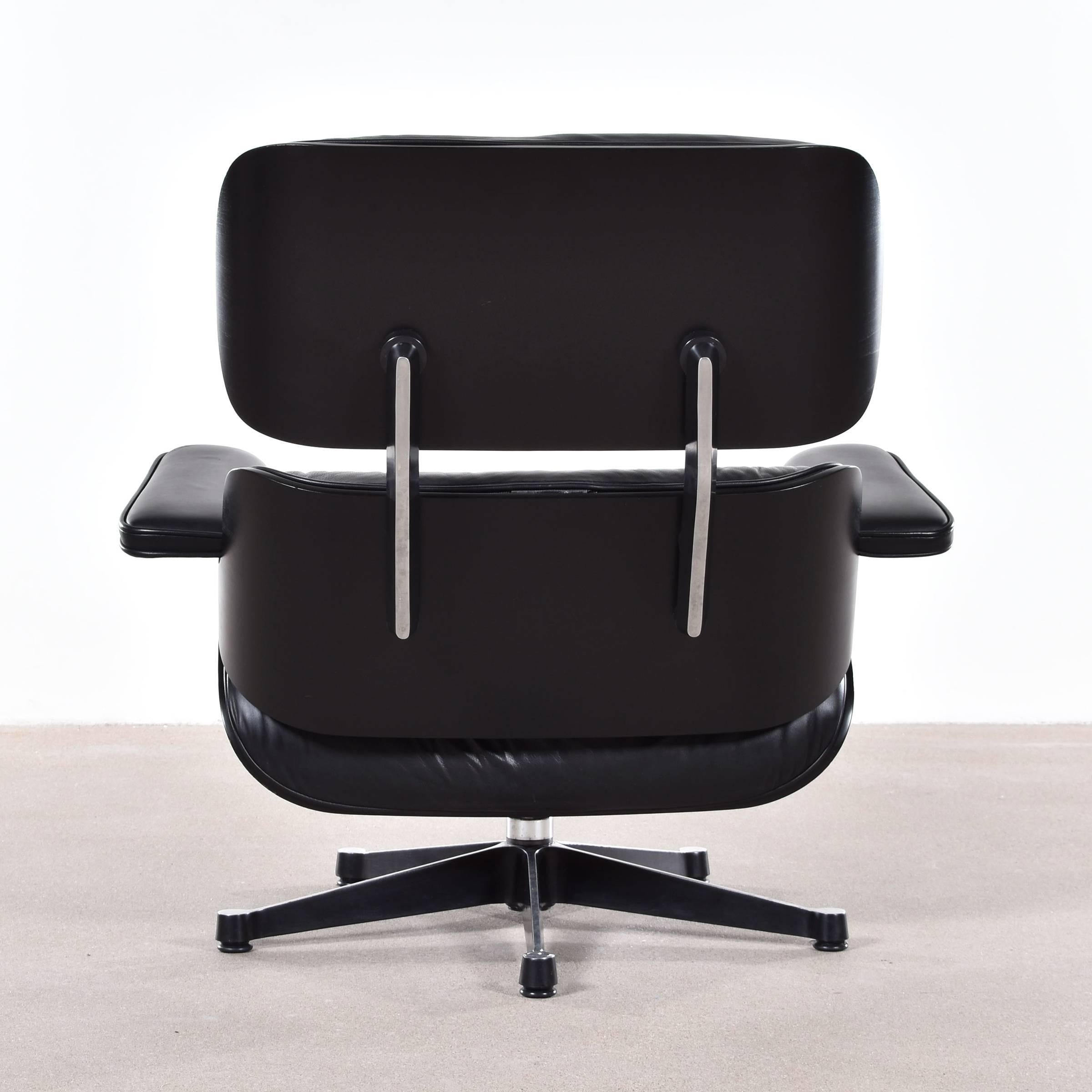 German Eames Black Lounge Chair for Vitra