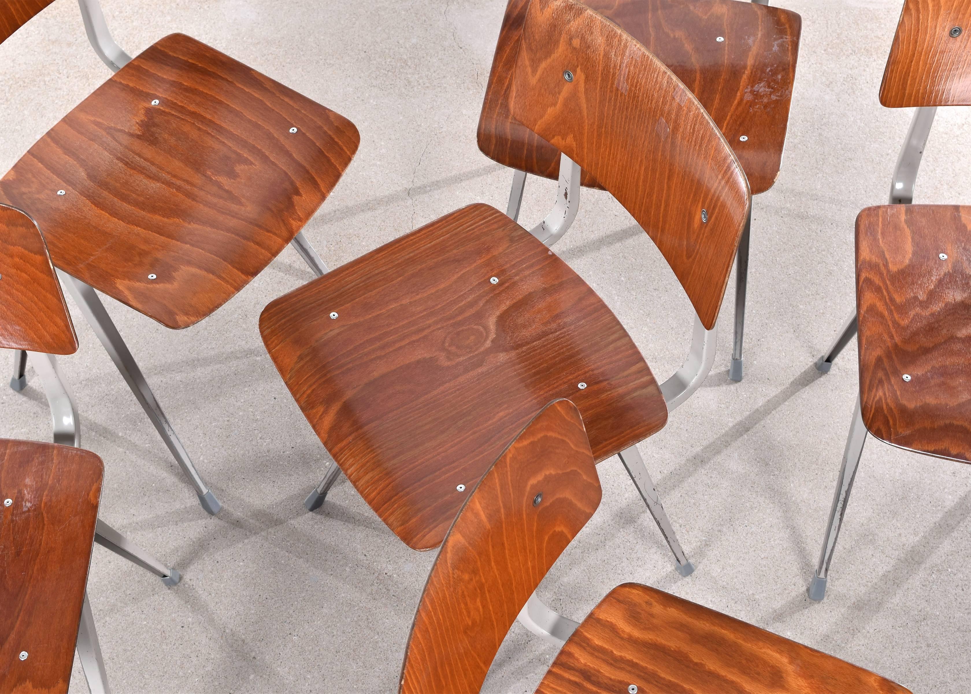 Dutch Friso Kramer Result Plywood Chairs for Ahrend de Cirkel, Netherlands