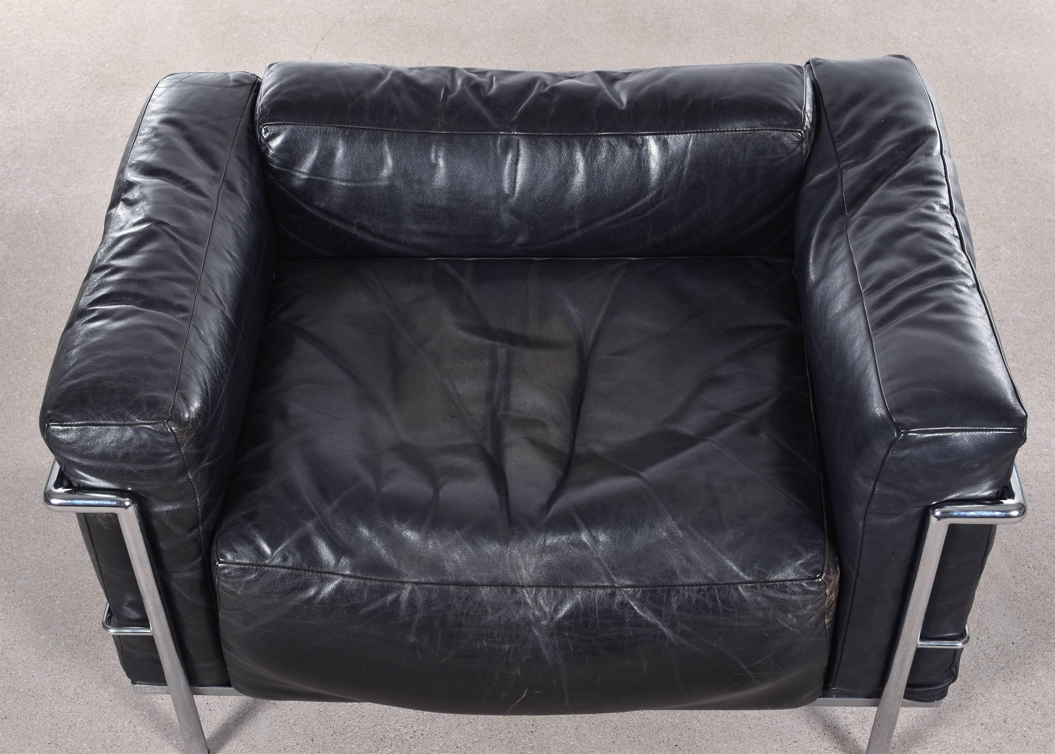 Modern Le Corbusier LC3 Club Chair for Cassina