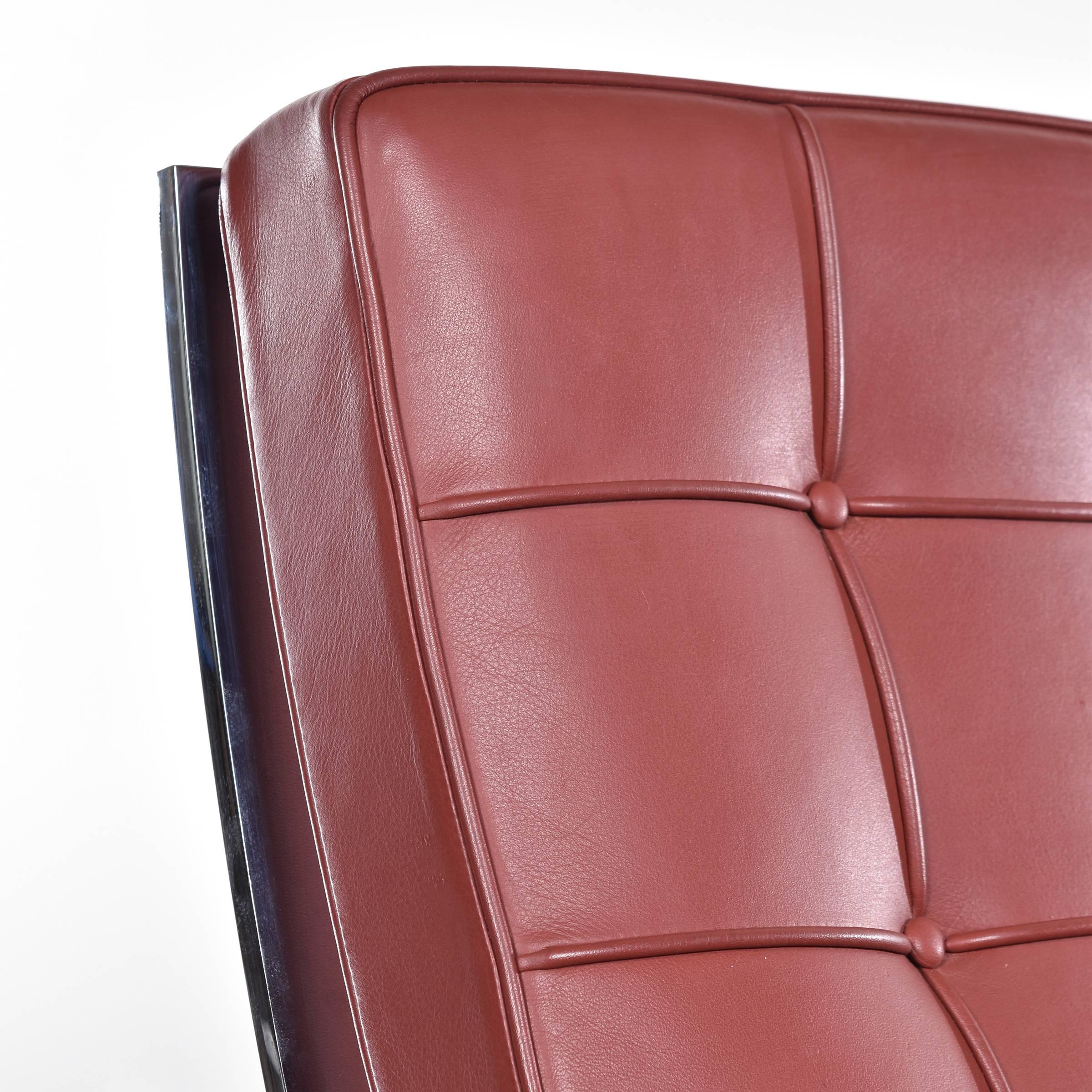 Leather Barcelona Chair by Ludwig Mies van der Rohe for Knoll