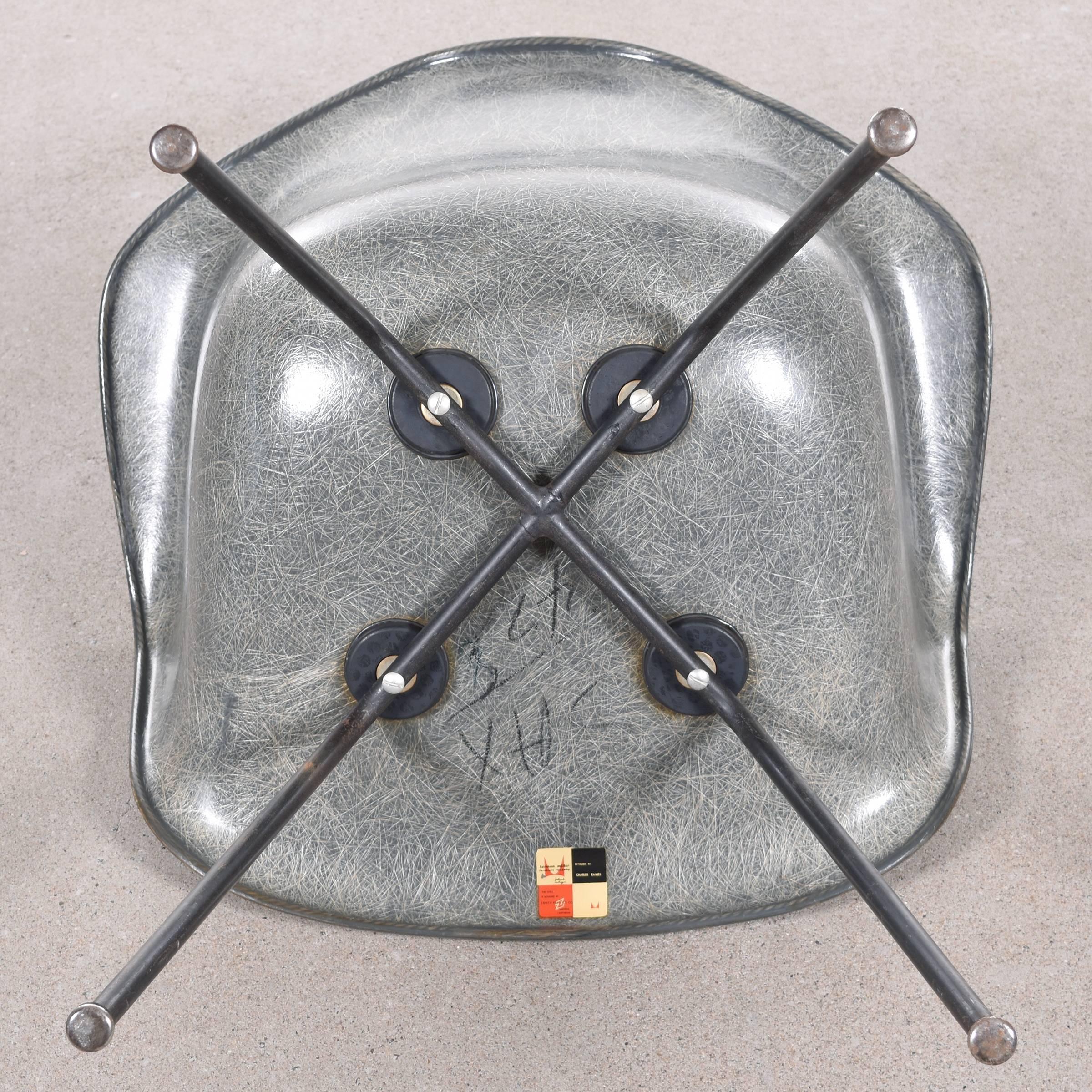 Eames Elephant Grey SAX Herman Miller USA Zenith Rope Standard Chair 1