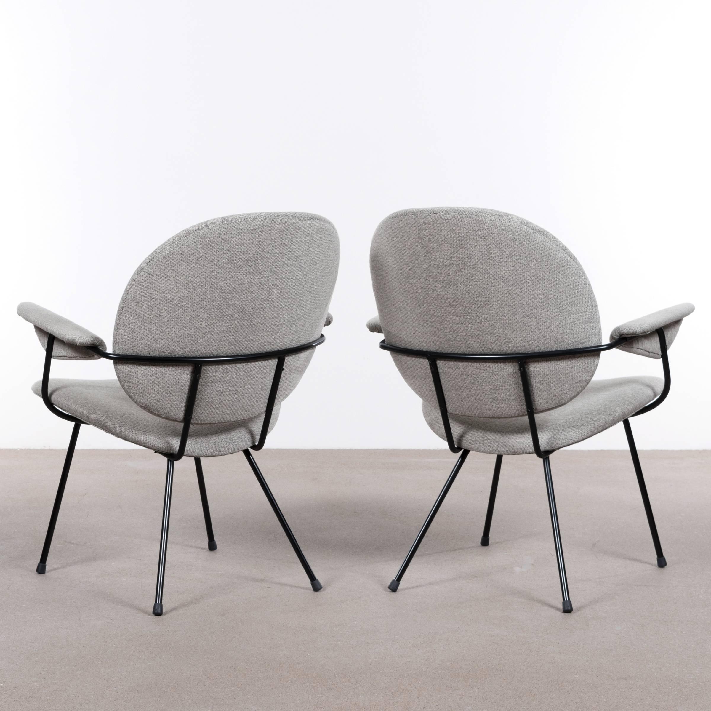 Mid-Century Modern WH Gispen Easy Chairs Model 302 for Kembo, Netherlands
