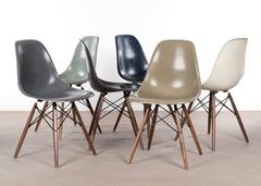 Set of Six Eames DSW Herman Miller, USA Dining Chairs