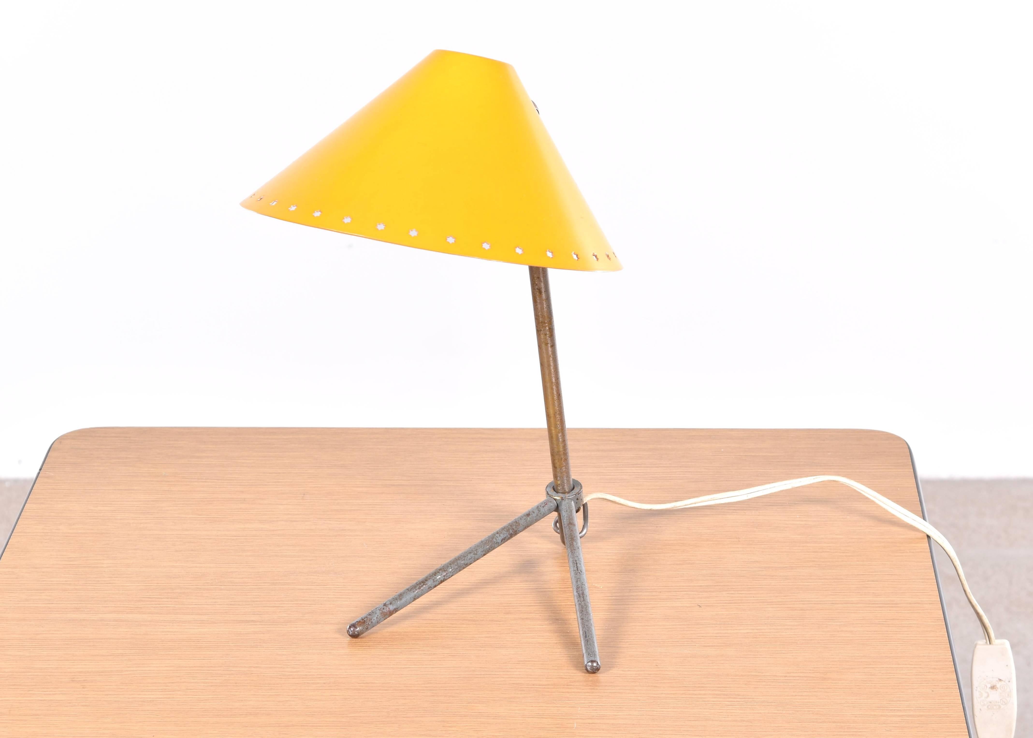 Mid-Century Modern Yellow Pinocchio Lamp by H. Busquet for Hala Zeist, Netherlands