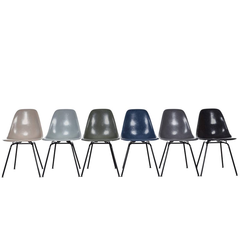 Set of six Eames for Herman Miller DSX dining chairs, ca. 1965, offered by Joink